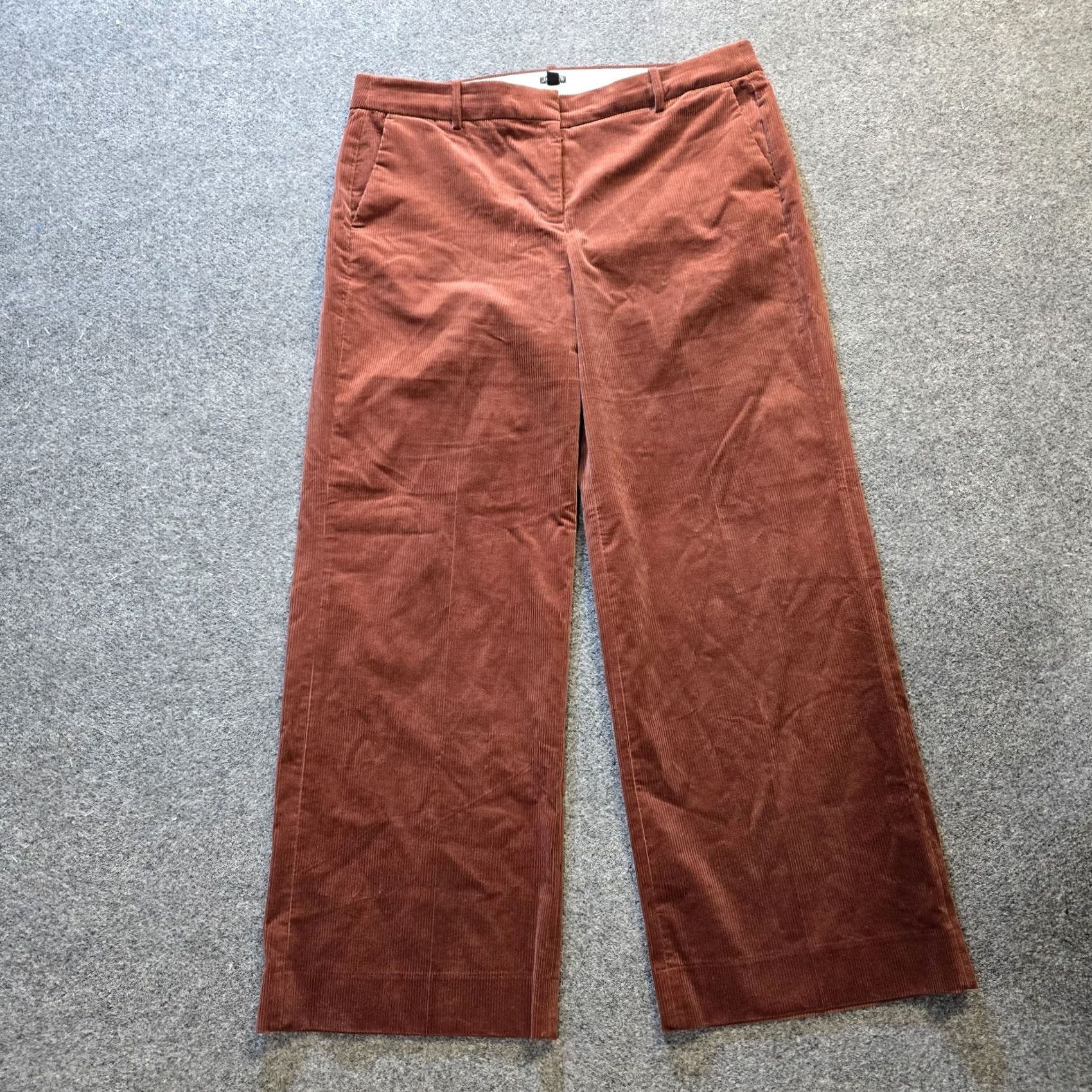 J.Crew J.CREW Pants Womens Size 16 Brown Corduroy Wide Leg Flat Front Casual Ankle Winter Fall Spring Summer Regular Mens? Womens Size 38" / US 16 / IT 52 - 2 Thumbnail