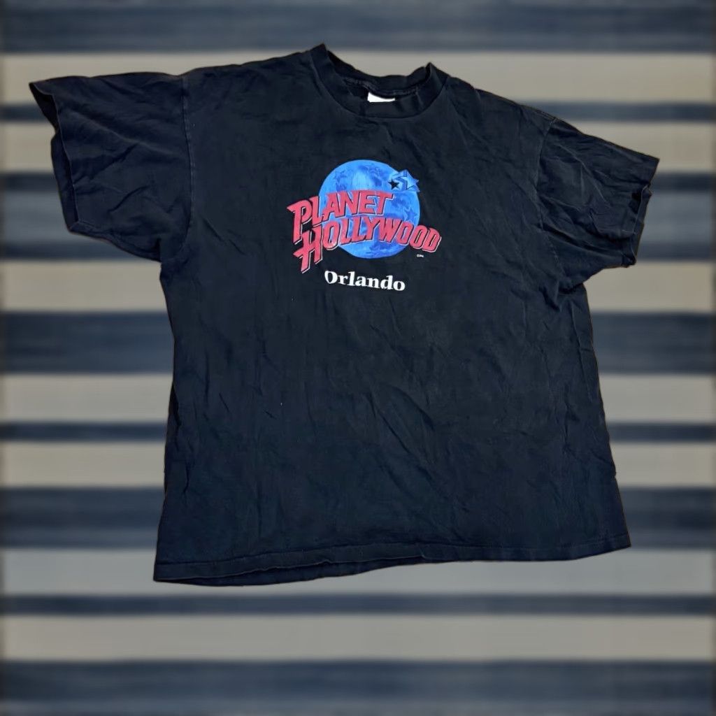 Planet Hollywood Planet Hollywood T-Shirt Orlando Black Vtg 90s USA Single Stitch Cotton Men’s XL Size US XL / EU 56 / 4 - 1 Thumbnail