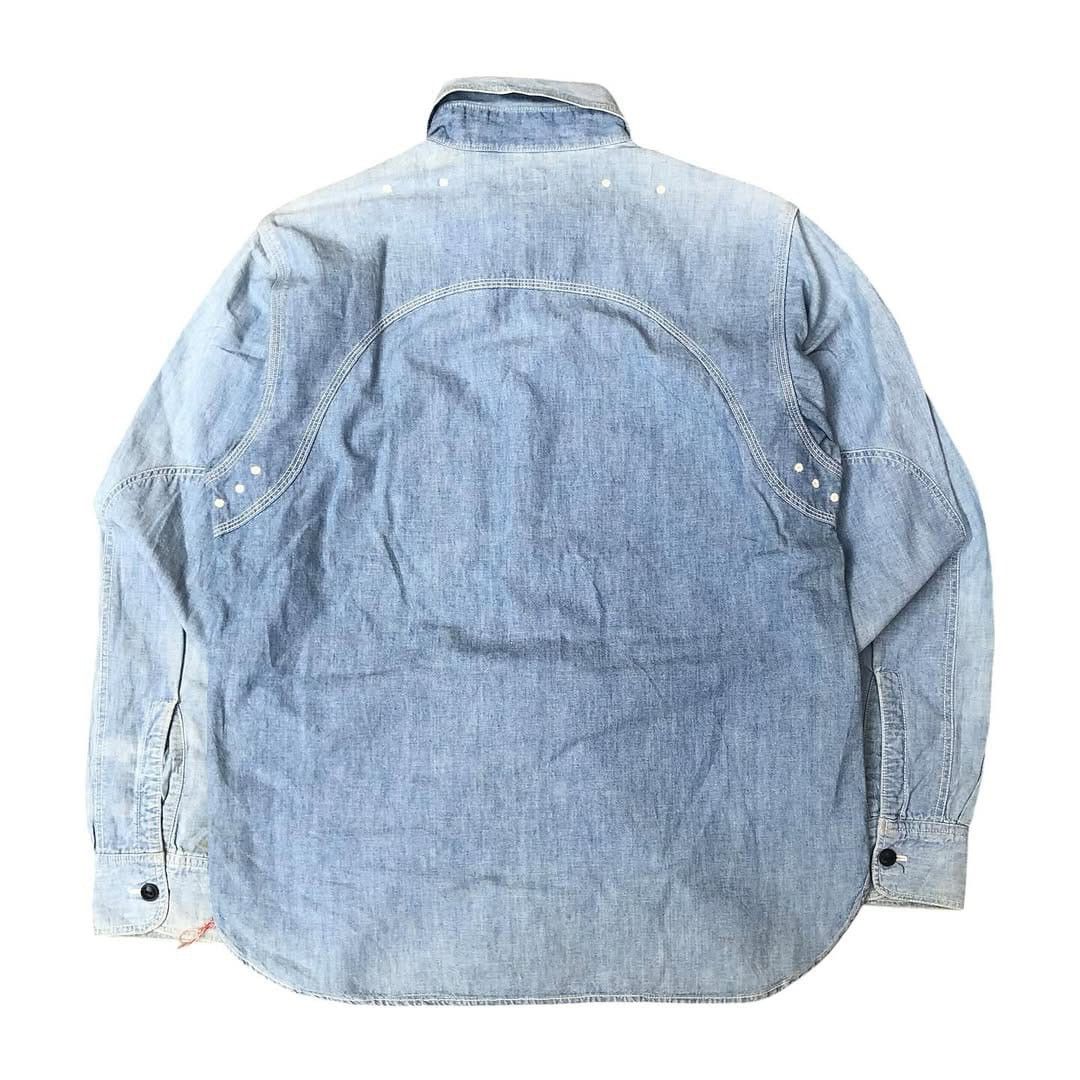 Japanese Brand × Sugar Cane × Toyo Enterprises Vintage sugarcane faded chambray workshirt Size US S / EU 44-46 / 1 - 7 Thumbnail