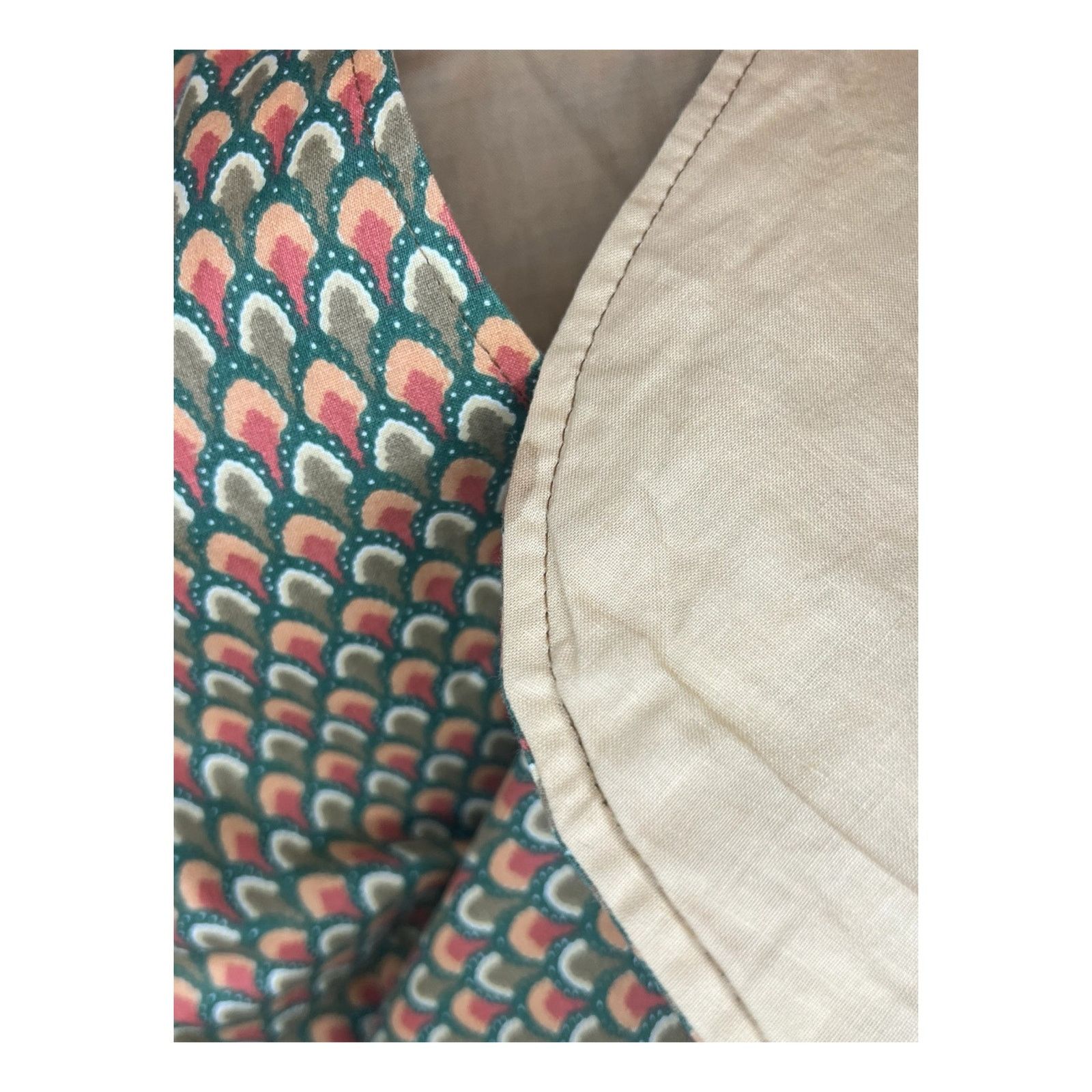 Other Vintage Open Front Geometric Print Blazer Overcoat Green Size ONE SIZE - 5 Thumbnail