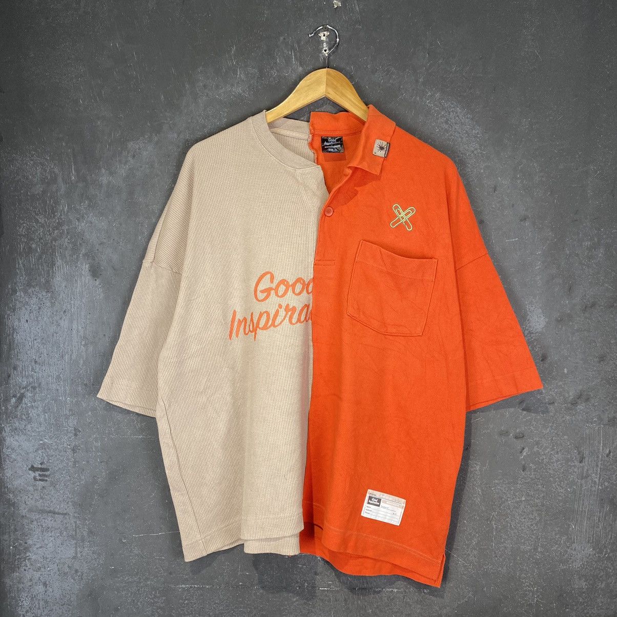 Designer × Japanese Brand × Maison MIHARA YASUHIRO Rare Split Reconstructed Asymmetrical Knit Boxy Tee Size US L / EU 52-54 / 3 - 1 Thumbnail