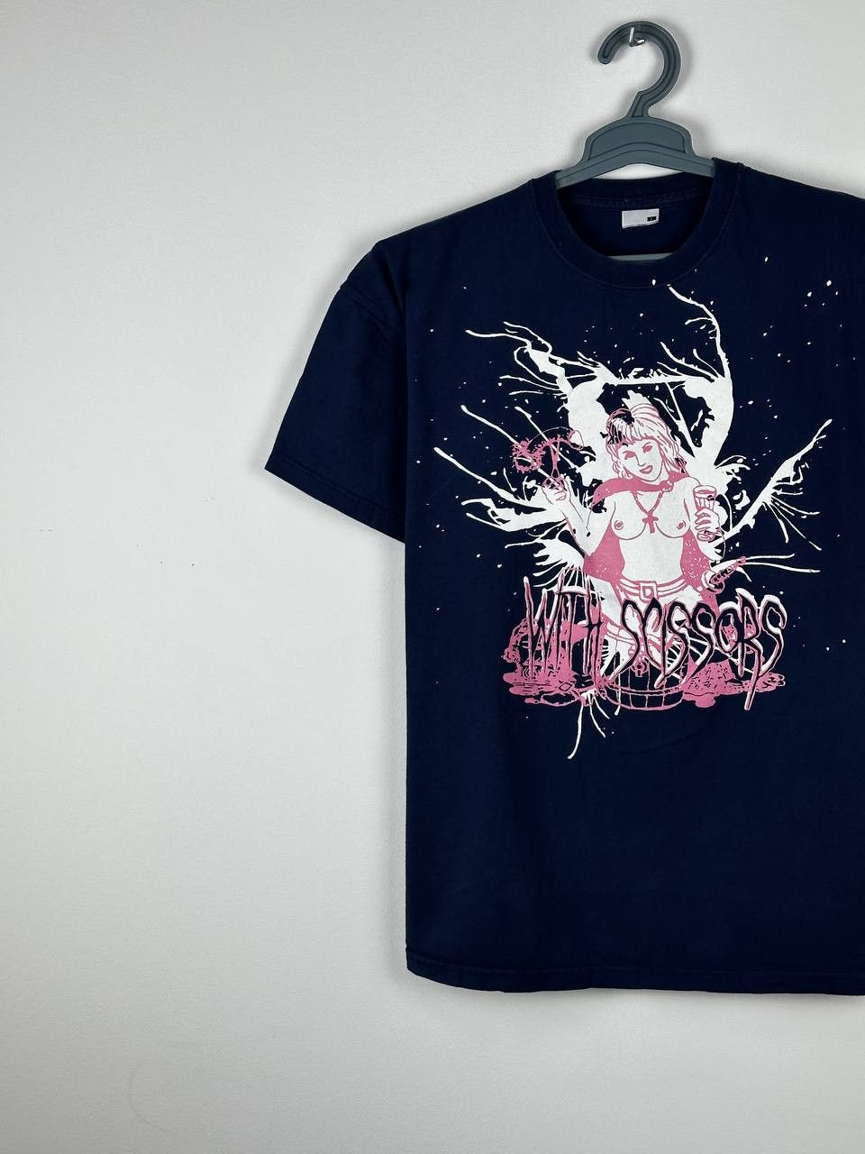 Band Tees × Vintage Vintage With Scissors Sex Necked Girl Hardcore Rock T Shirt Size US M / EU 48-50 / 2 - 3 Thumbnail