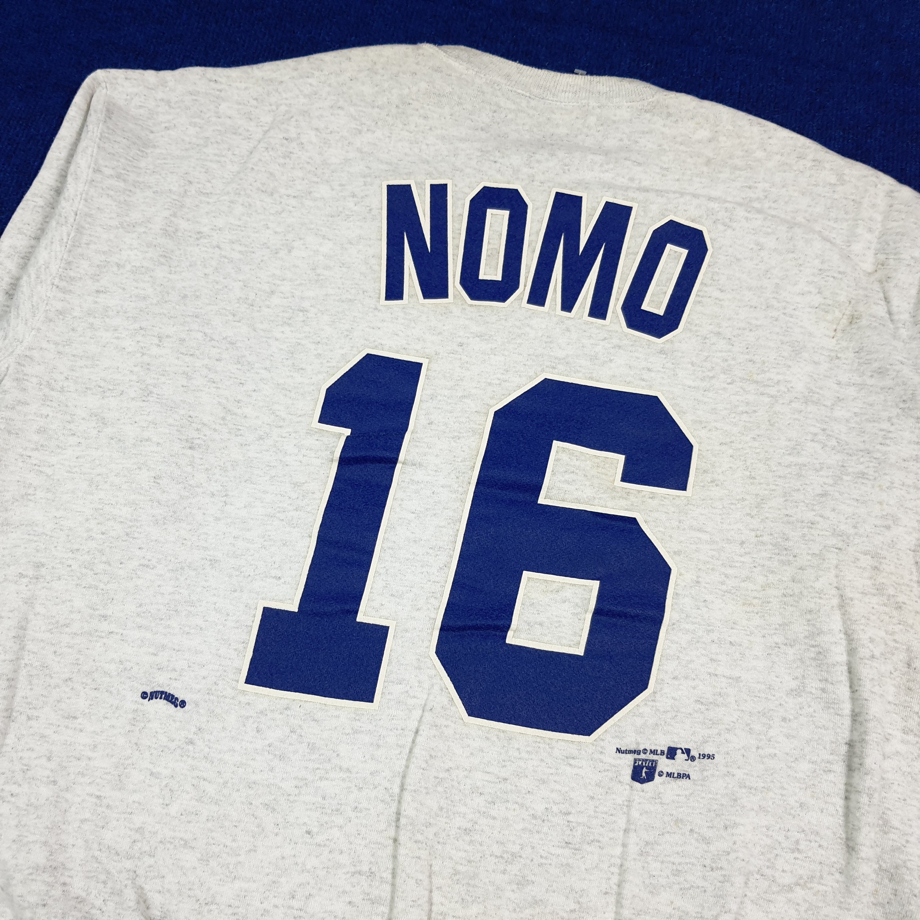 Nutmeg Vintage 90s Nutmeg Hideo Nomo LA Dodgers Sweatshirt C282N14 Size US XL / EU 56 / 4 - 6 Thumbnail