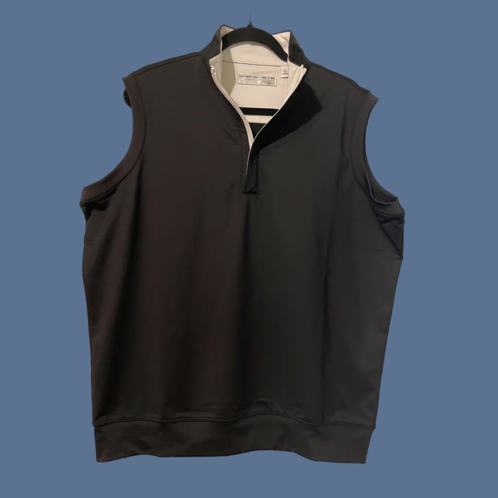 Vintage Carnoustie Performance Vest Mens Medium Black 1/4 Zip Golf Softshell Pullover Size US M / EU 48-50 / 2 - 1 Thumbnail