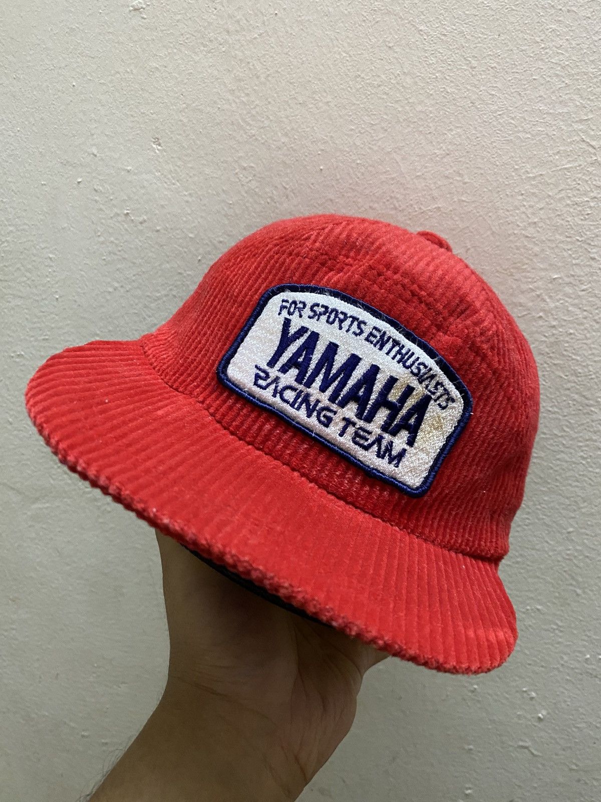 Marlboro × Yamaha Vintage RARE Yamaha Racing Team Corduroy w Ear Flap Hat Size ONE SIZE - 1 Thumbnail