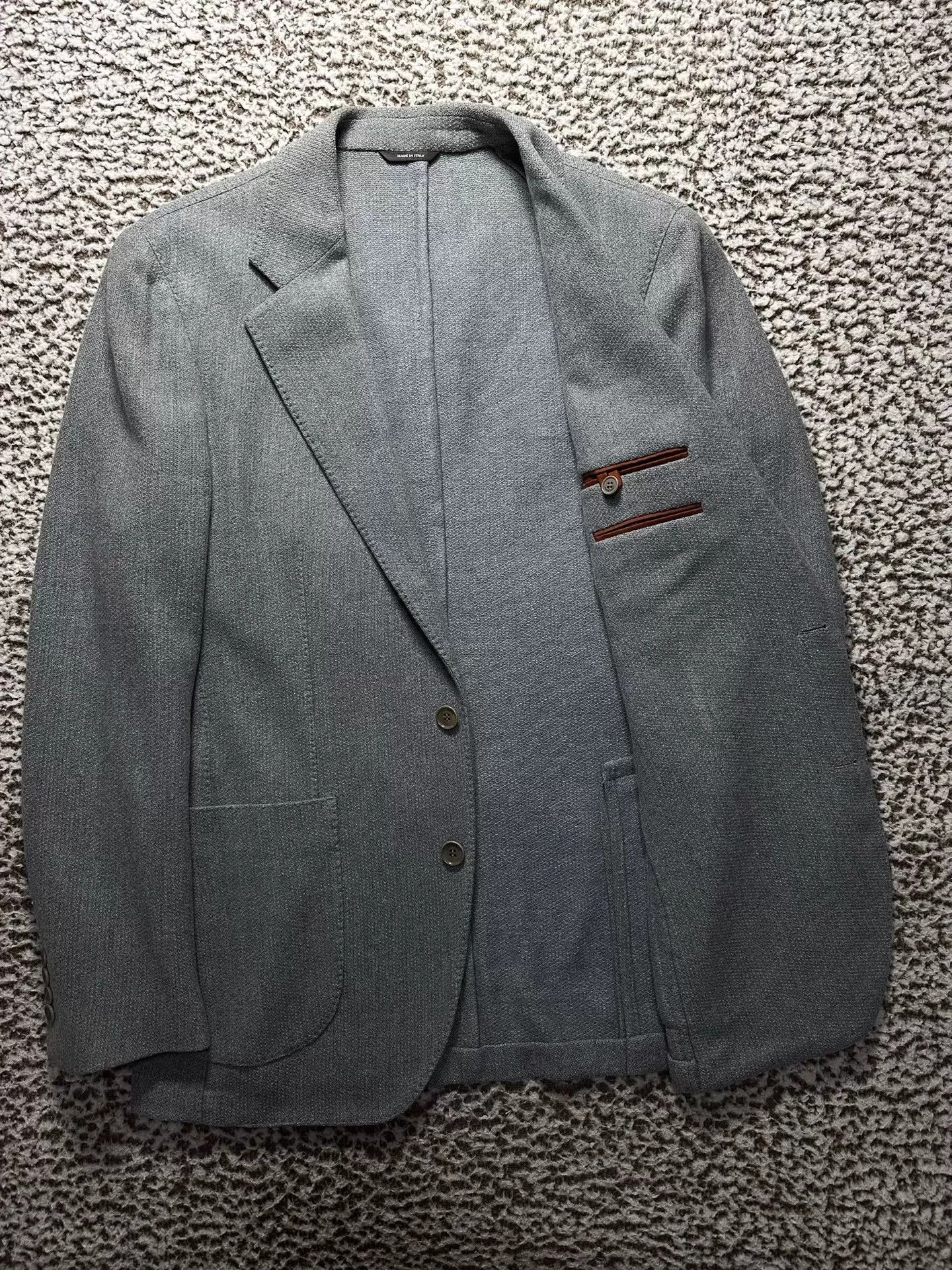 Loro Piana Loro Piana 48 Gray w/ Glacier Blue Tint Cashmere Blazer Size 48S - 3 Thumbnail