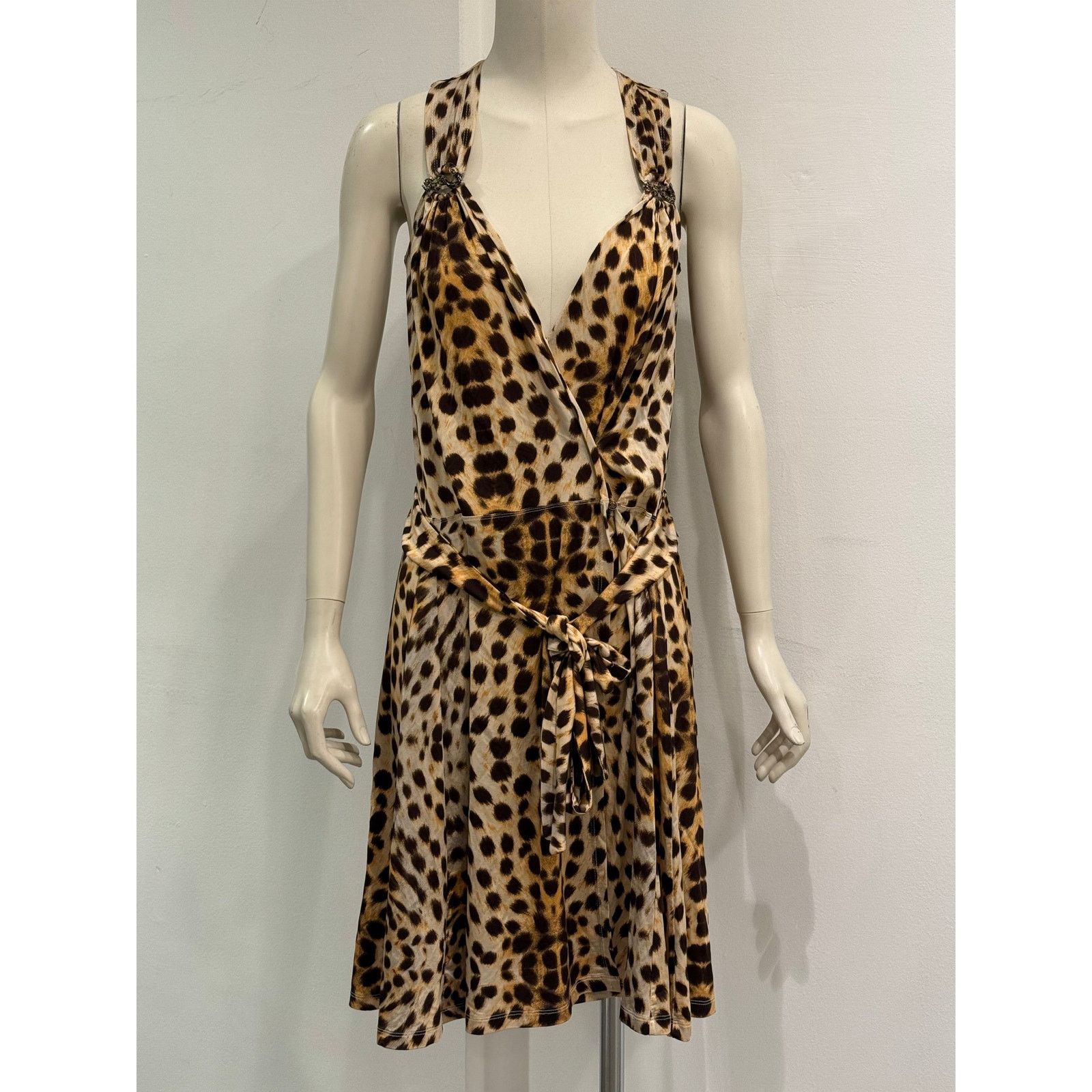 Roberto Cavalli 2000s Roberto Cavalli leopard print dress Size L / US 10 / IT 46 - 3 Thumbnail