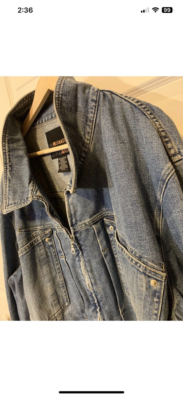 Marithe + Francois Girbaud Vintage Marithe Francois Girbaud mens sz XXXL denim jacket Size US XXL / EU 58 / 5 - 3 Thumbnail