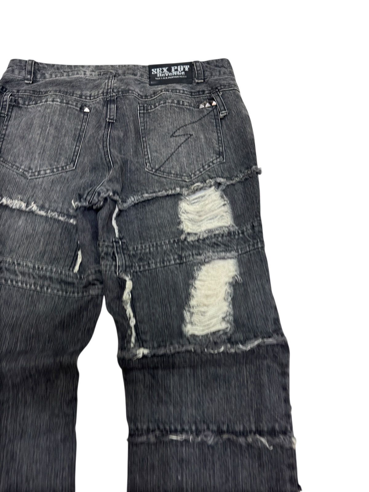 Hysteric Glamour Sex Pot Revenge Heavy Distressed Jeans – Harajuku Punk Style Size US 29 - 12 Thumbnail