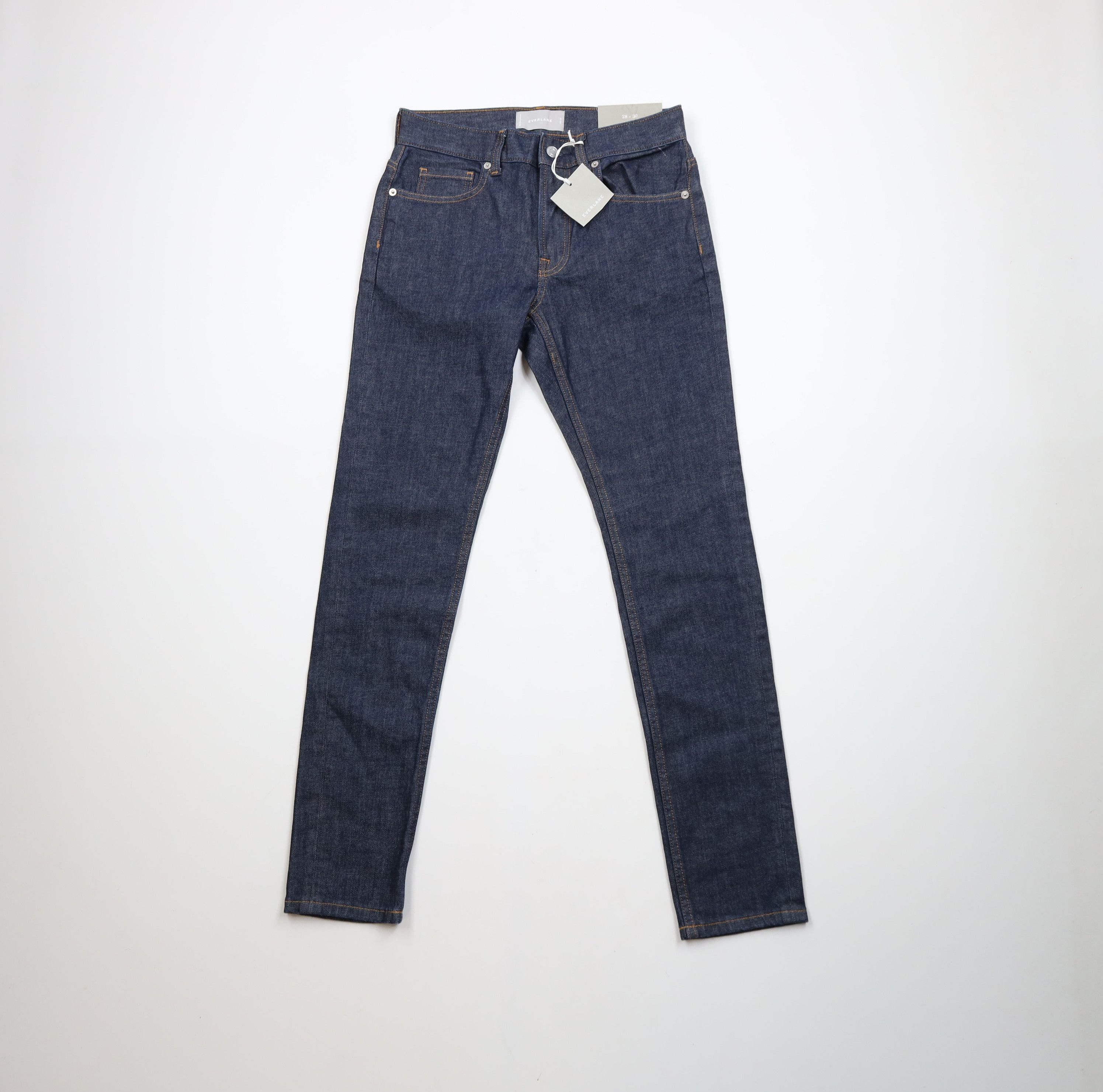 New Everlane Skinny Fit Denim Jeans Indigo Blue Cotton