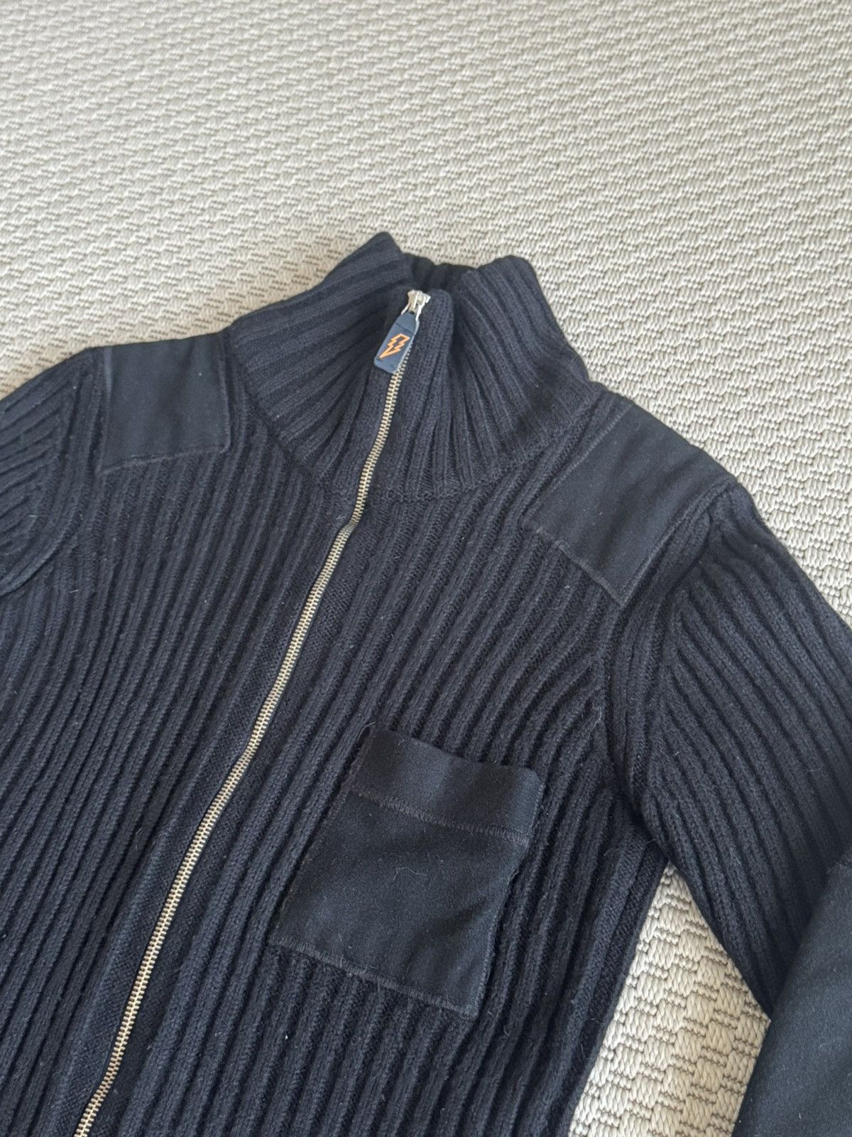 Walter Van Beirendonck 90s W&LT Zip Knit Sweater – Black Wool Blend Size US M / EU 48-50 / 2 - 2 Thumbnail