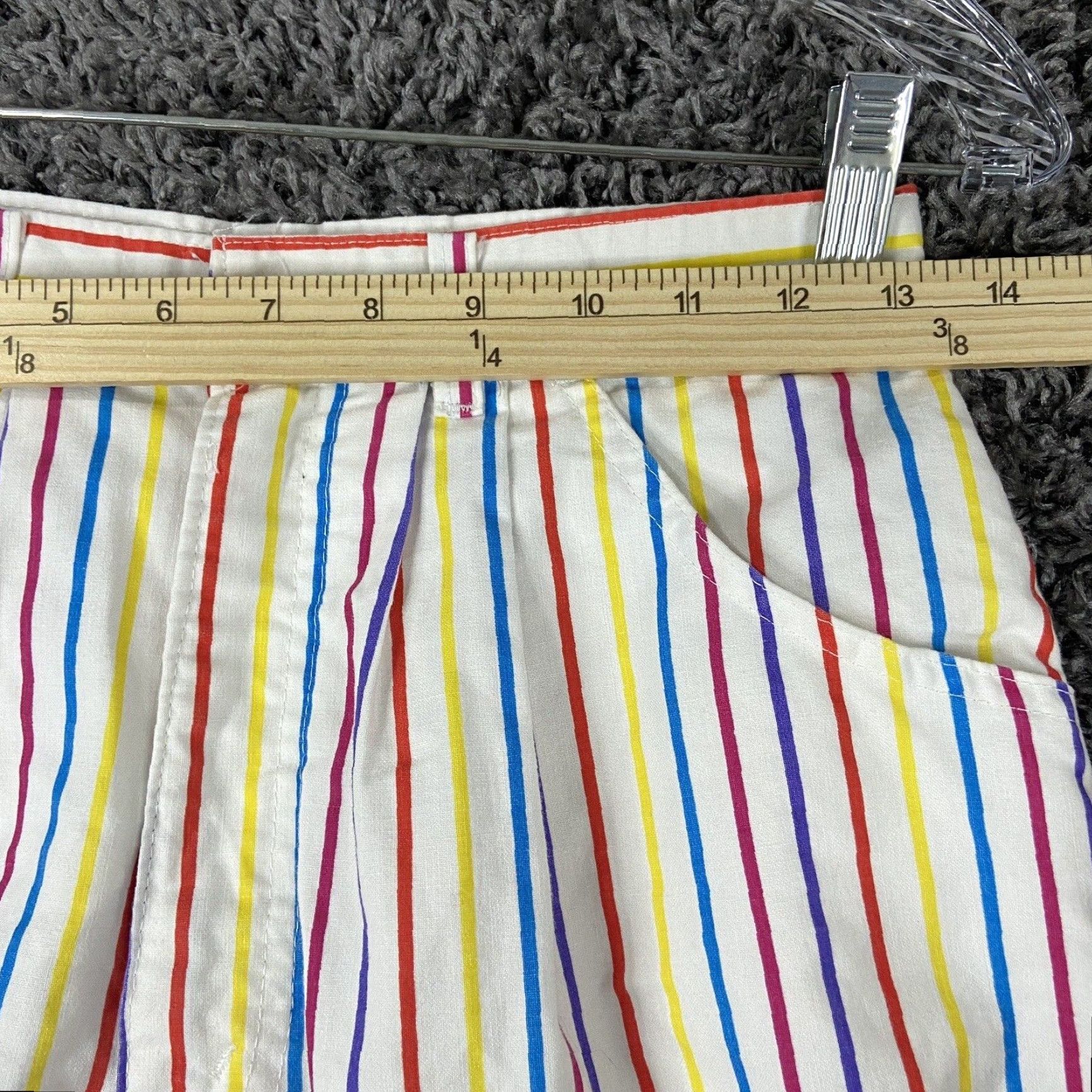 Rainbow Hunt Club Women's Rainbow Striped Chino Pants White Multicolor Size 26 Size 26" / US 2 / IT 38 - 6 Thumbnail