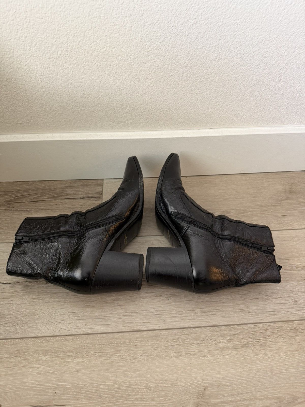 Saint Laurent Paris FW15 Crinkled Leather French 85 Boots 42 Size US 9 / EU 42 - 5 Thumbnail