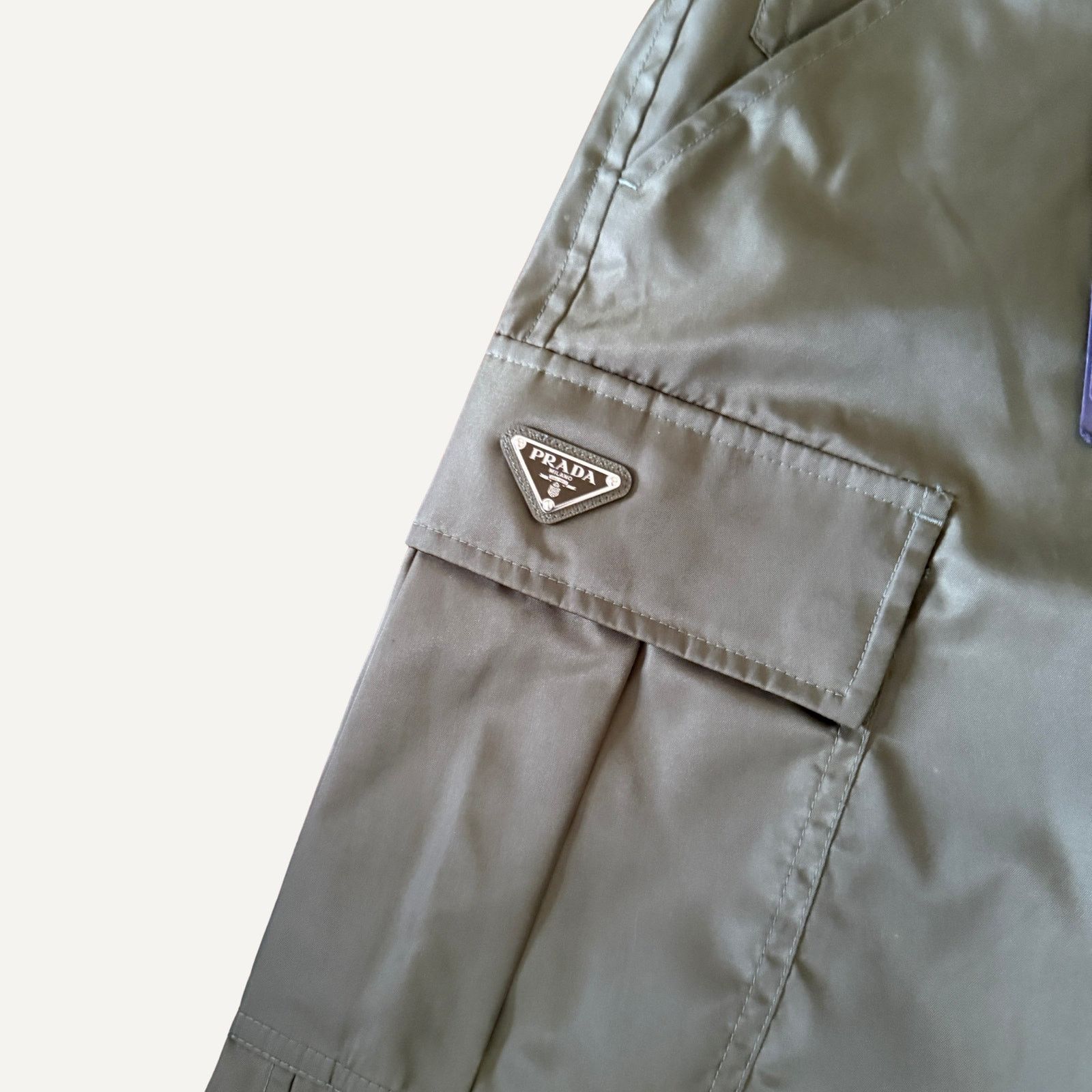 Prada Size 34 - Prada Men's Logo Re-Nylon Straight-Leg Cargo Pants Size US 34 / EU 50 - 3 Thumbnail