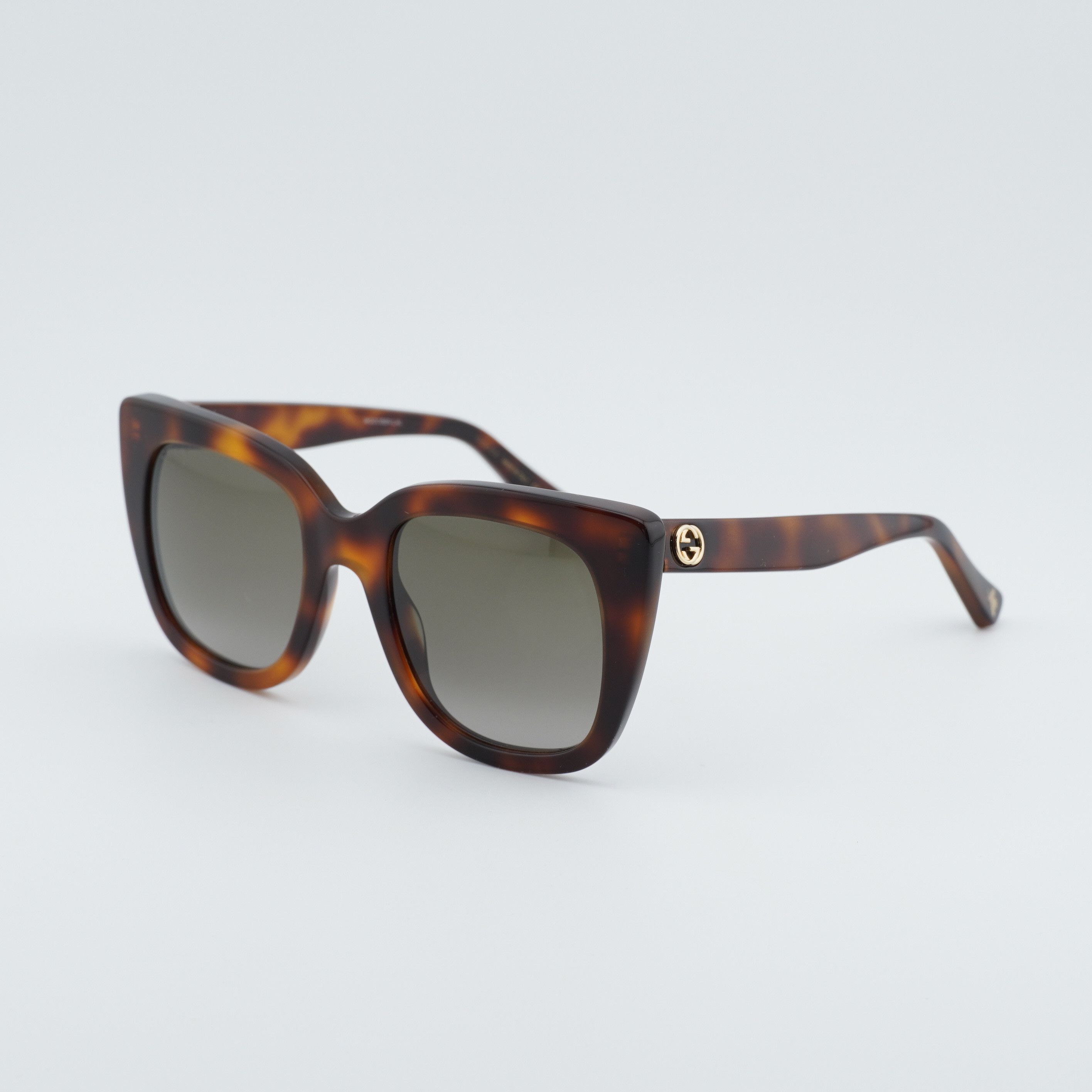 Gucci Gucci GG0163S 002 Women Sunglasses Havana Square Frame Size ONE SIZE - 1 Thumbnail