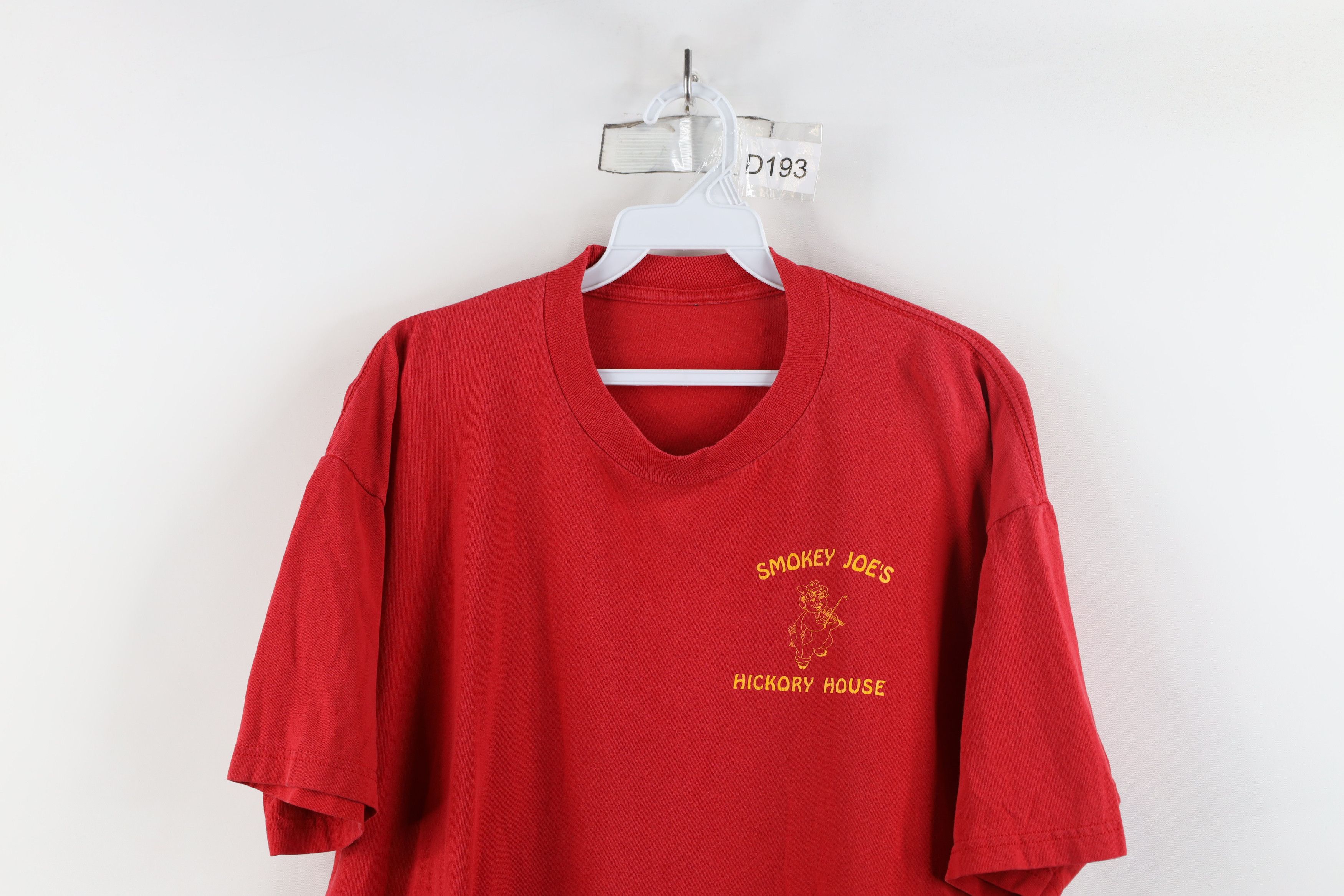 Vintage Vintage 90s Y2K Streetwear Smokey Joes BBQ Pig T-Shirt Red Size US L / EU 52-54 / 3 - 2 Thumbnail