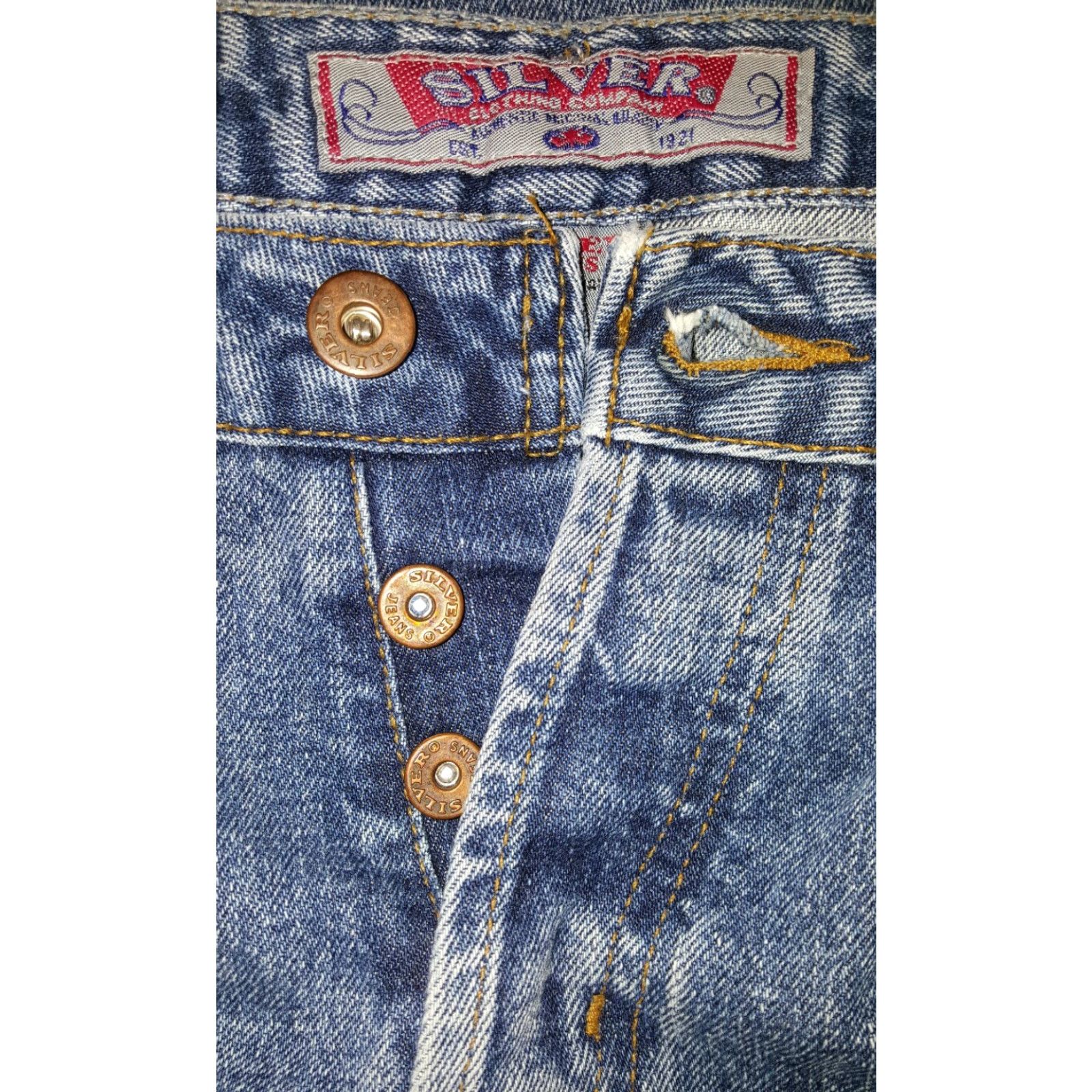 Silver Jeans Co. **VINTAGE SILVER JEANS WOMENS FLAIR 26X31 BUTTON FLY** User: Vintage Silver Jeans Women's Flair 26X31 Button Fly EUC Size 26" / US 2 / IT 38 - 2 Thumbnail