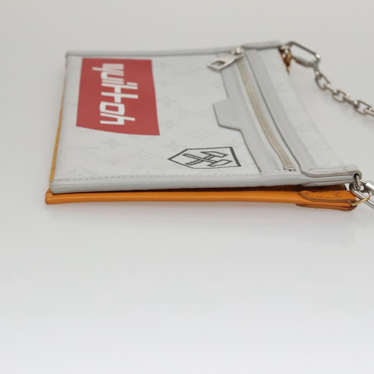 Louis Vuitton LOUIS VUITTON Monogram White Flat Mensenger Shoulder Bag Size ONE SIZE - 3 Thumbnail
