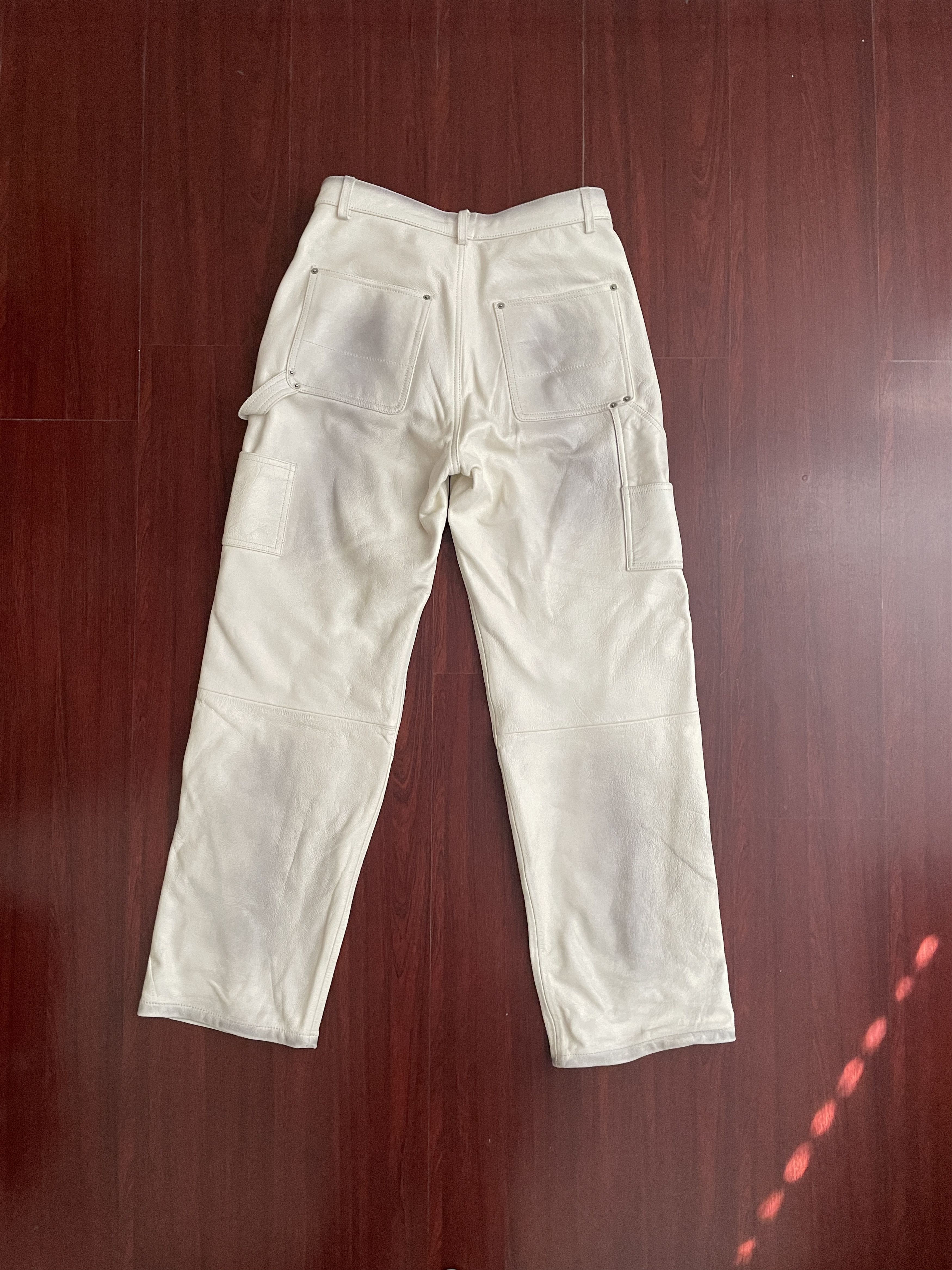 H&M × Heron Preston Double Knee Leather Pants Size US 29 - 2 Thumbnail