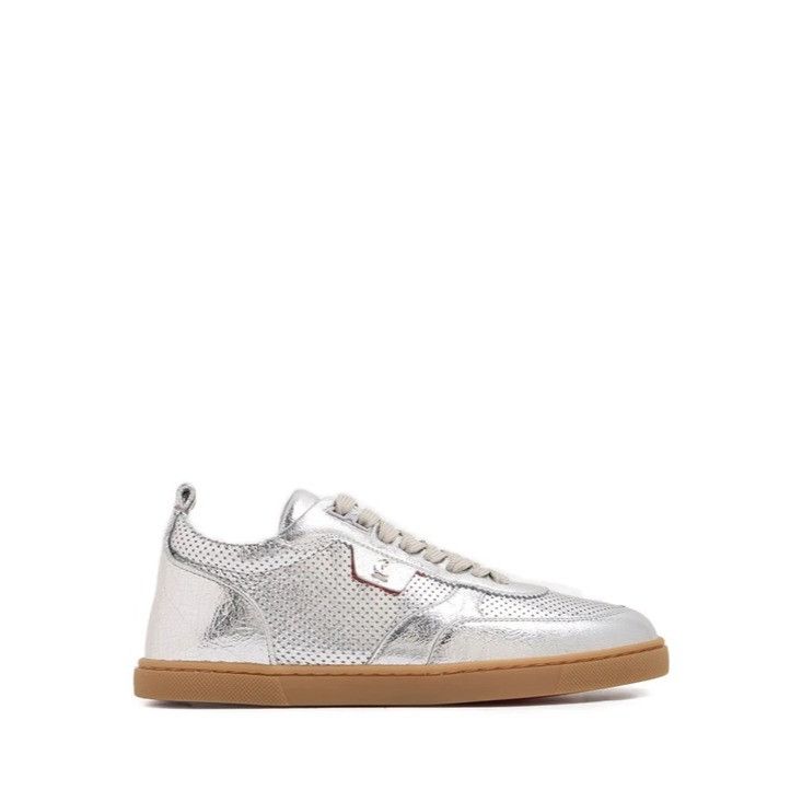 Christian Louboutin Christian Louboutin Tutti Rui Leather Sneakers Silver Men’s Size US 10 / EU 43 - 1 Thumbnail