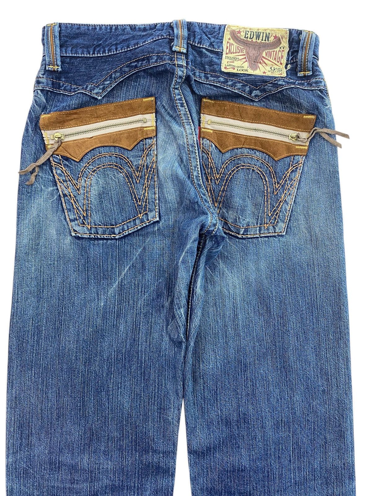 Edwin Edwin Whiskers Faded Wash Style Ripped Jeans Size US 30 / EU 46 - 4 Thumbnail