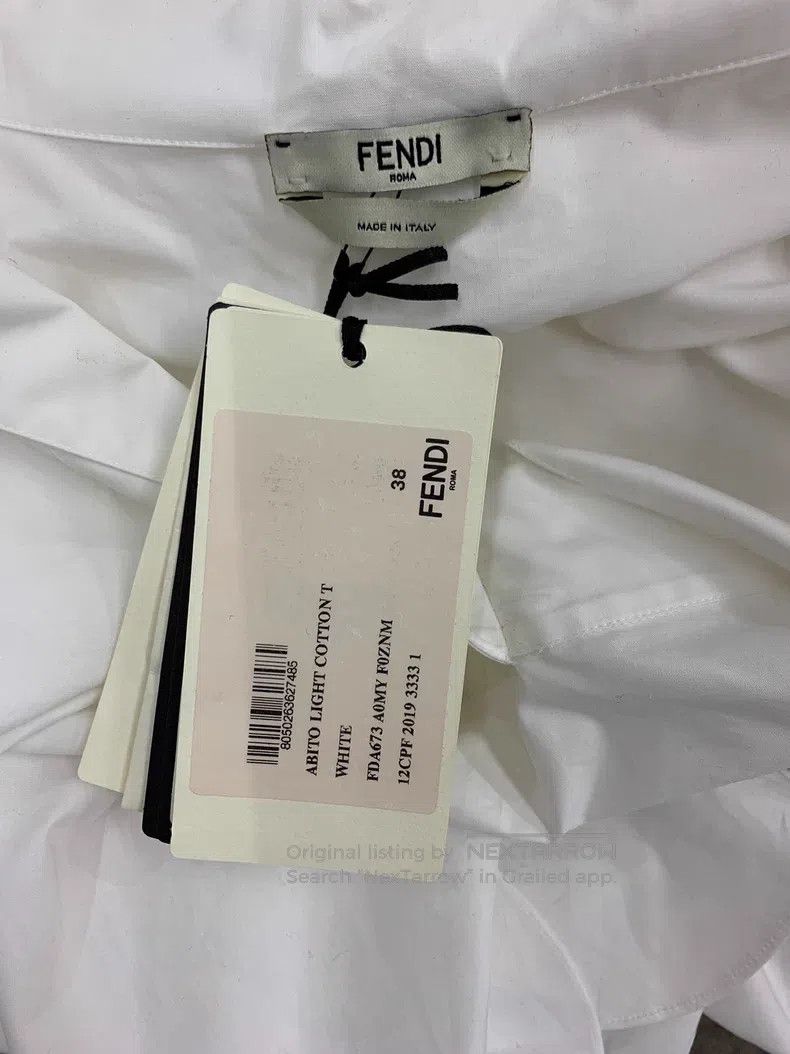 Fendi Fendi White tie shirt dress Size XS / US 0-2 / IT 36-38 - 3 Thumbnail
