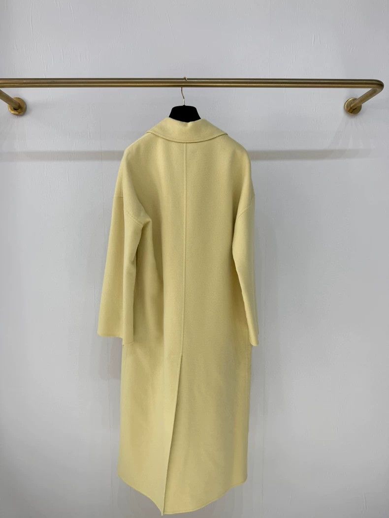Loro Piana LORO PIANA Chicken yellow 100% cashmere coat Size XXS / US 00 / IT 34 - 6 Thumbnail