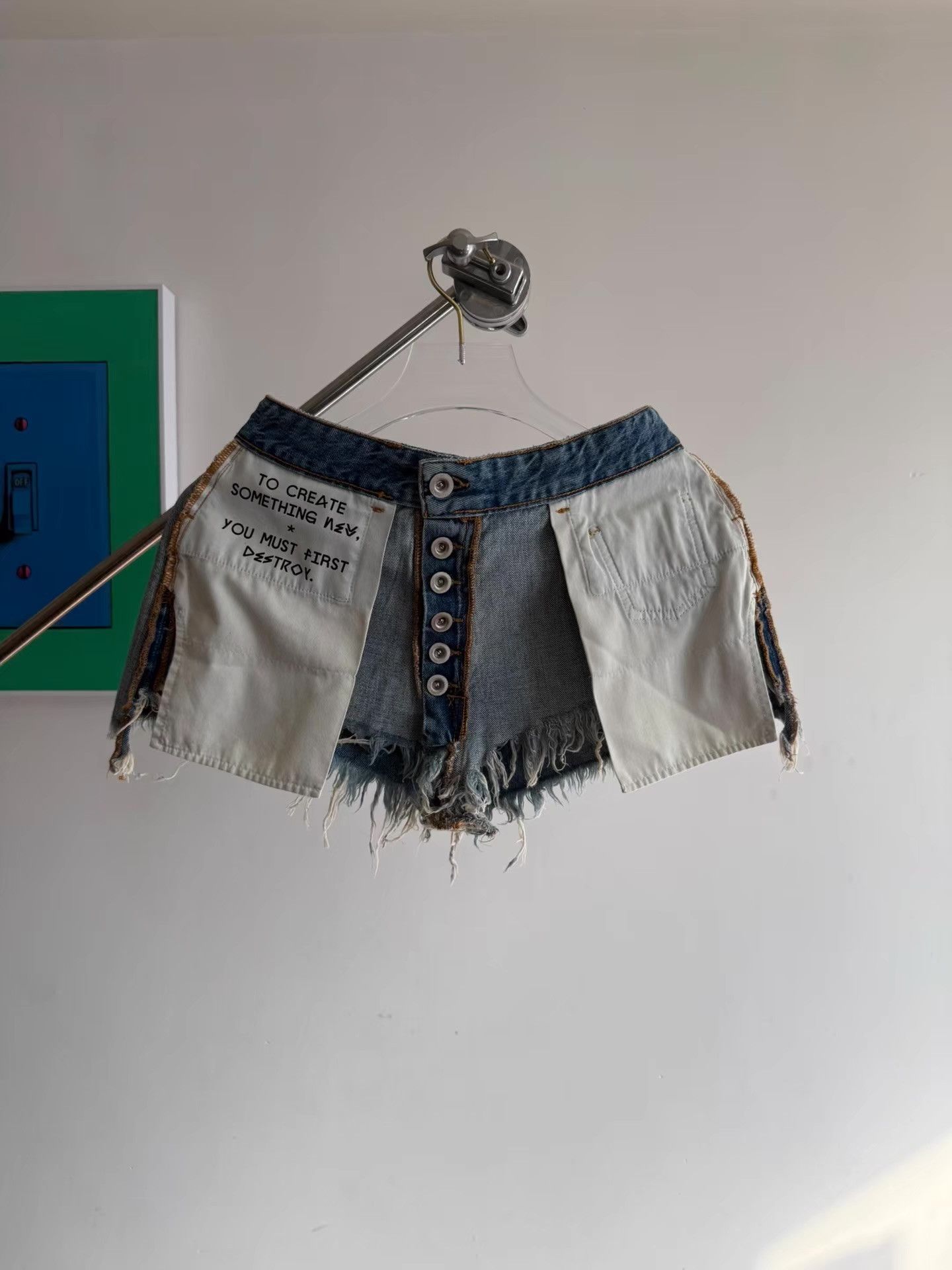 Unravel Project Reverse Denim Shorts Q17