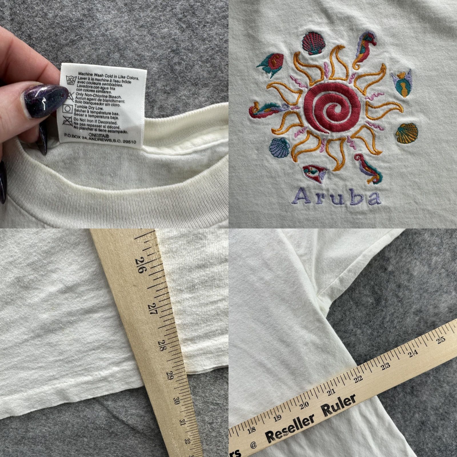 Vintage VINTAGE Aruba Shirt Mens XL T-Shirt Short Sleeve Cotton Beach Sun Embroidered Jamaica 90s Size US XL / EU 56 / 4 - 8 Thumbnail