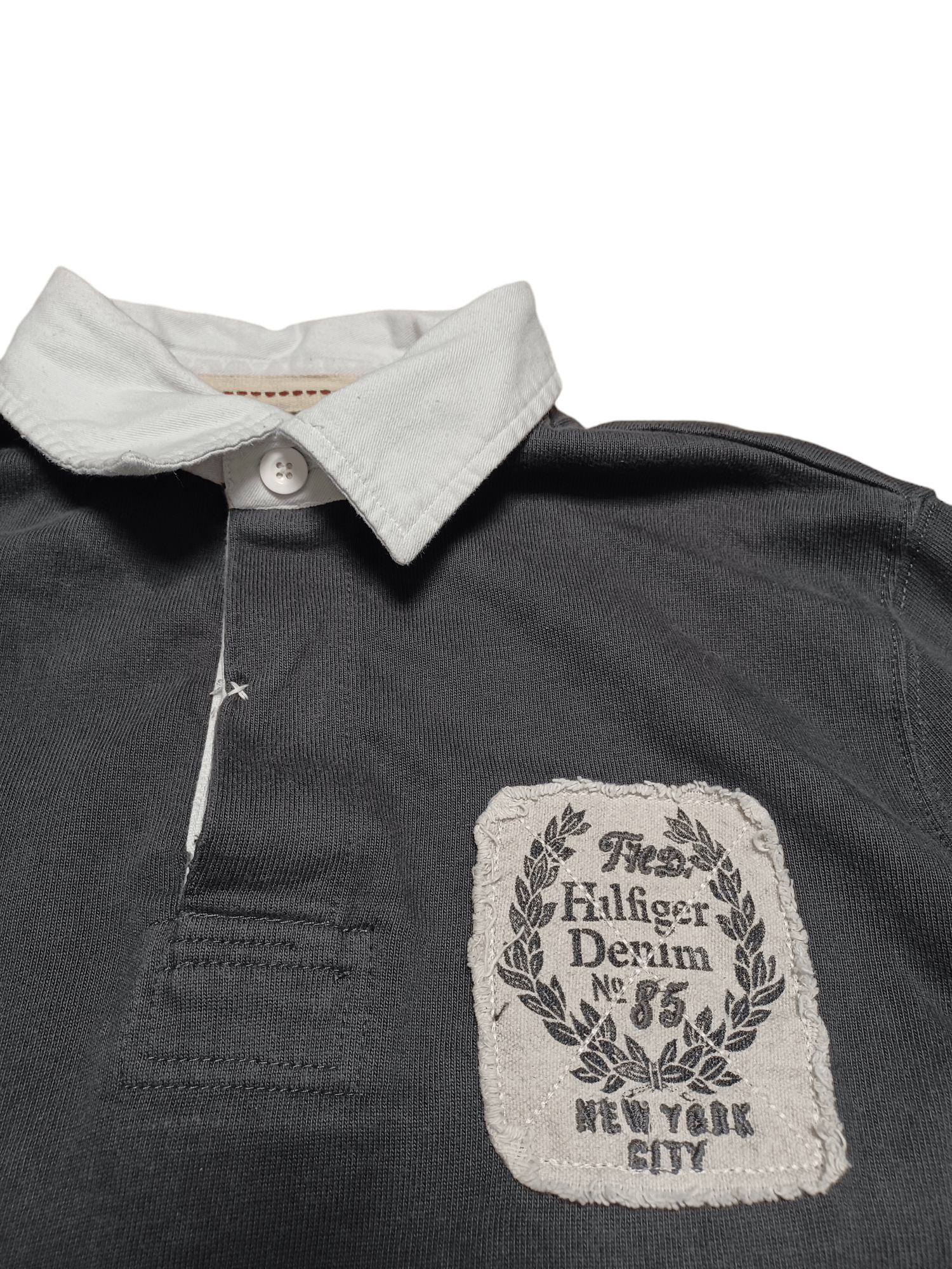 Tommy Hilfiger TOMMY HILFIGER VINTAGE BIGLOGO KHAKI RUGBY SHIRT Size US M / EU 48-50 / 2 - 3 Thumbnail