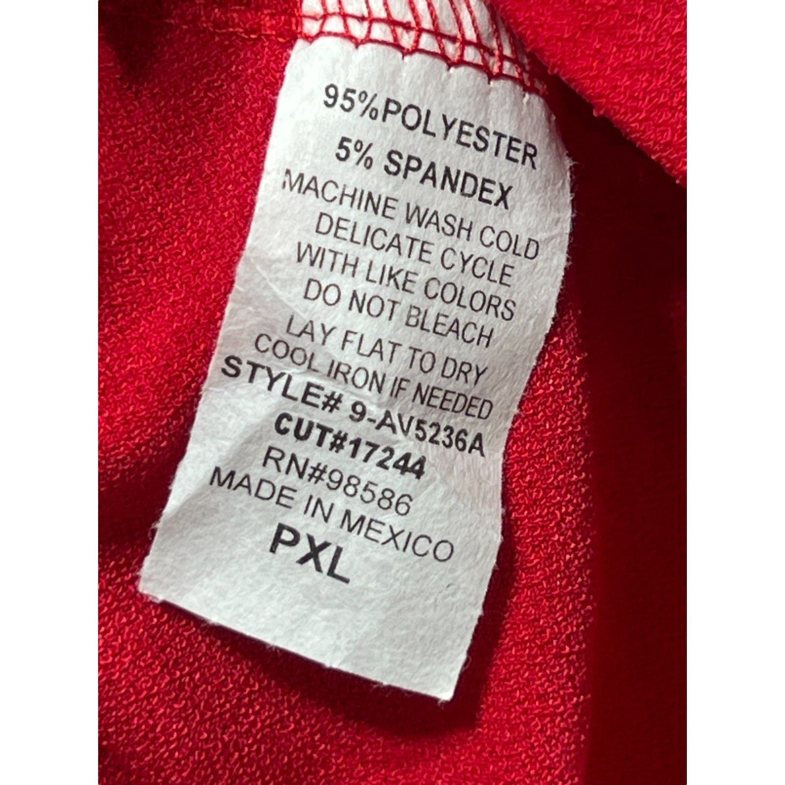 Other AVA James - Women's Short Sleeve Blouse - Red - PXL Size ONE SIZE - 8 Thumbnail