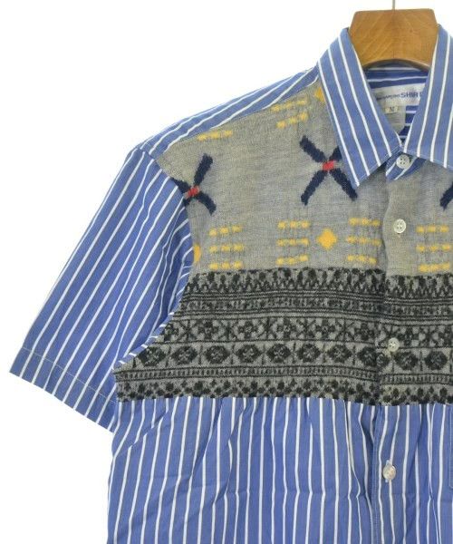 Comme des Garcons SHIRT Shirt Striped Front Patch Short Sleeve Size US M / EU 48-50 / 2 - 4 Thumbnail