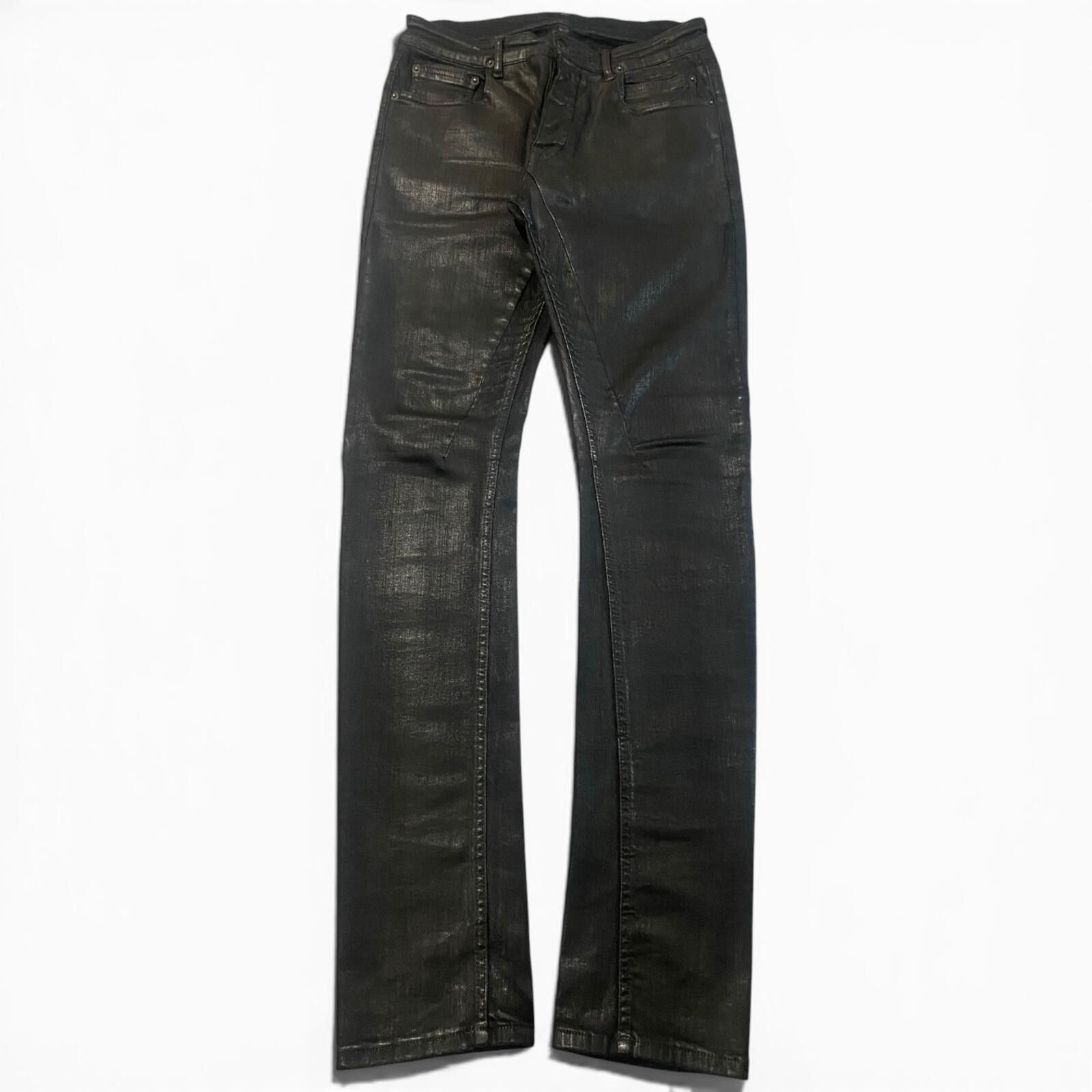 Rick Owens DRKSHDW SS17 Black Wax Detroit Cut Denim