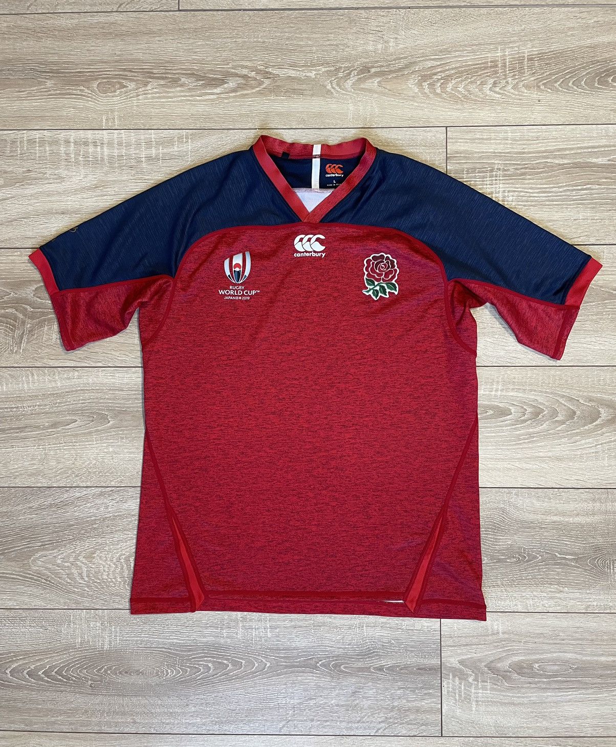 Canterbury of New Zealand England World Cup 2019 Canterbury Rugby Jersey Away Shirt Size US L / EU 52-54 / 3 - 1 Thumbnail