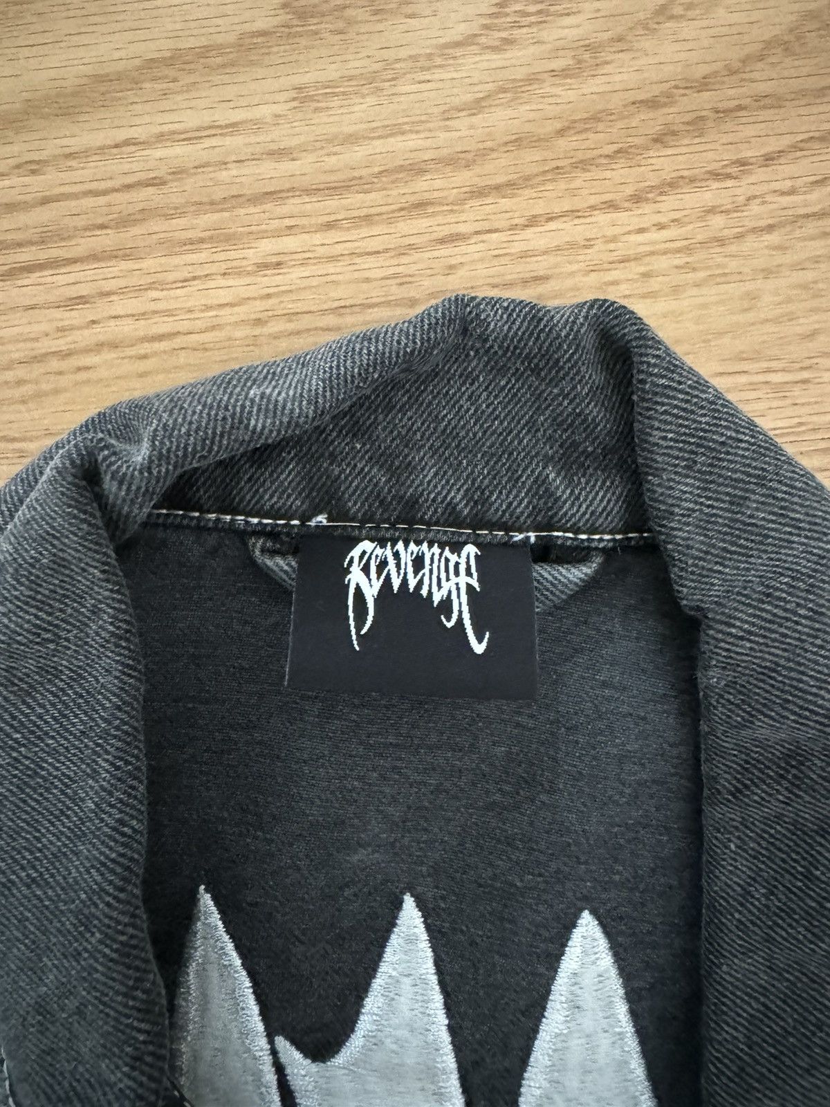 Revenge Revenge Black Embroidered Denim Jacket Size US M / EU 48-50 / 2 - 4 Thumbnail