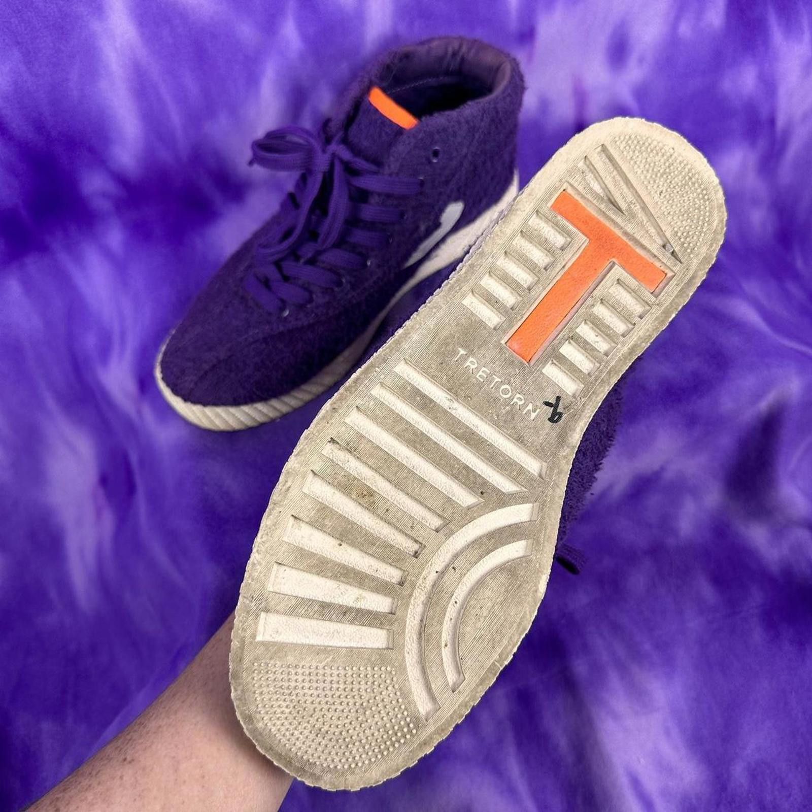 Tretorn Tretorn Purple mid hi top sneakers Andre 3000 collab sz 8.5 Size US 8.5 / IT 38.5 - 2 Thumbnail