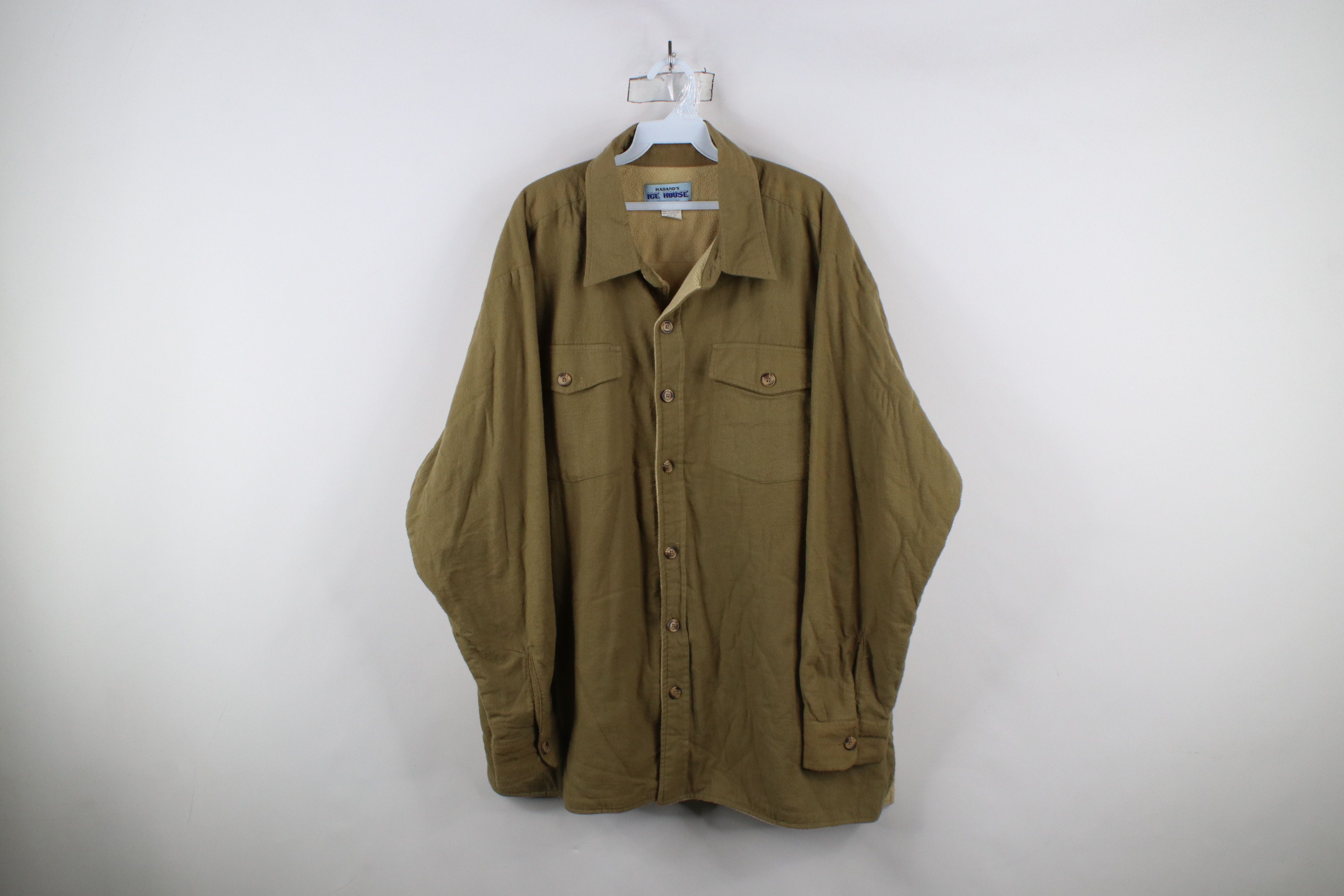 Vintage Vintage 90s Streetwear Chamois Cloth Button Shirt Jacket Size US XL / EU 56 / 4 - 1 Thumbnail