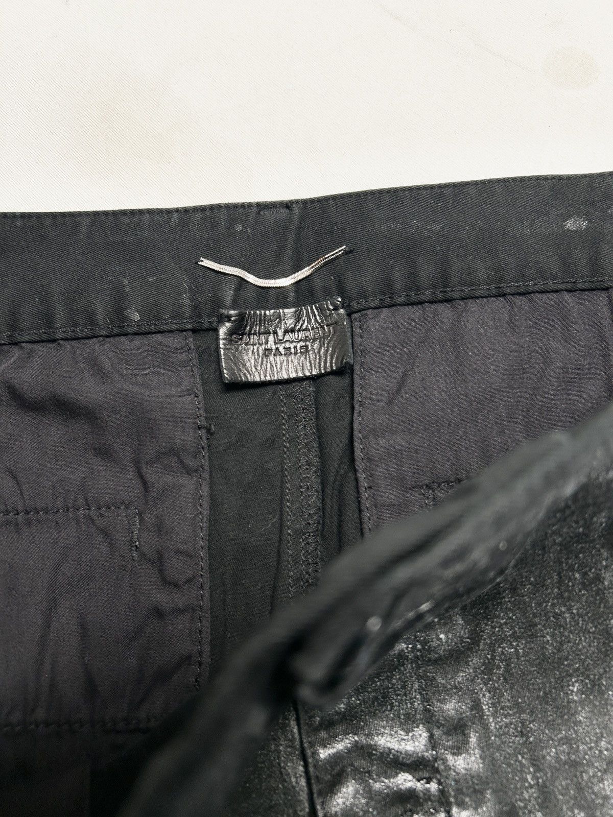Saint Laurent Paris SS2017 Distressed Waxed Denim Pants Size US 32 / EU 48 - 7 Thumbnail