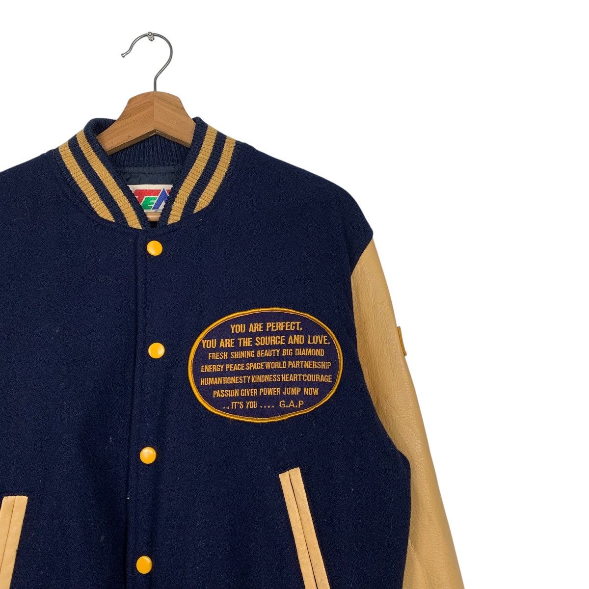 Japanese Brand Living In The Vision 67 GAP Leather Varsity Jacket Size US M / EU 48-50 / 2 - 5 Thumbnail