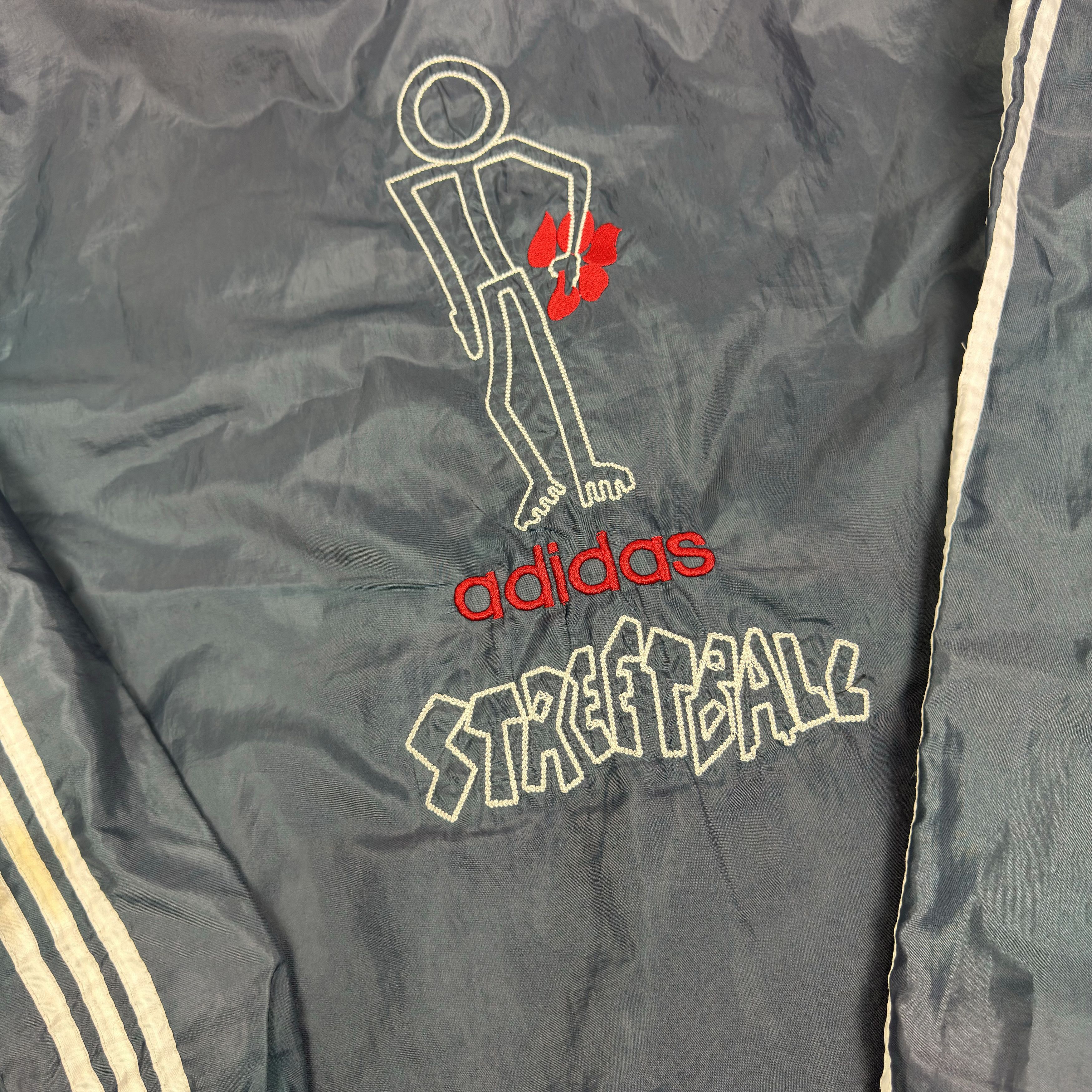 Adidas Adidas Mens Emerald Green Streetball Logo Windbreaker Jacket Size US XL / EU 56 / 4 - 3 Thumbnail
