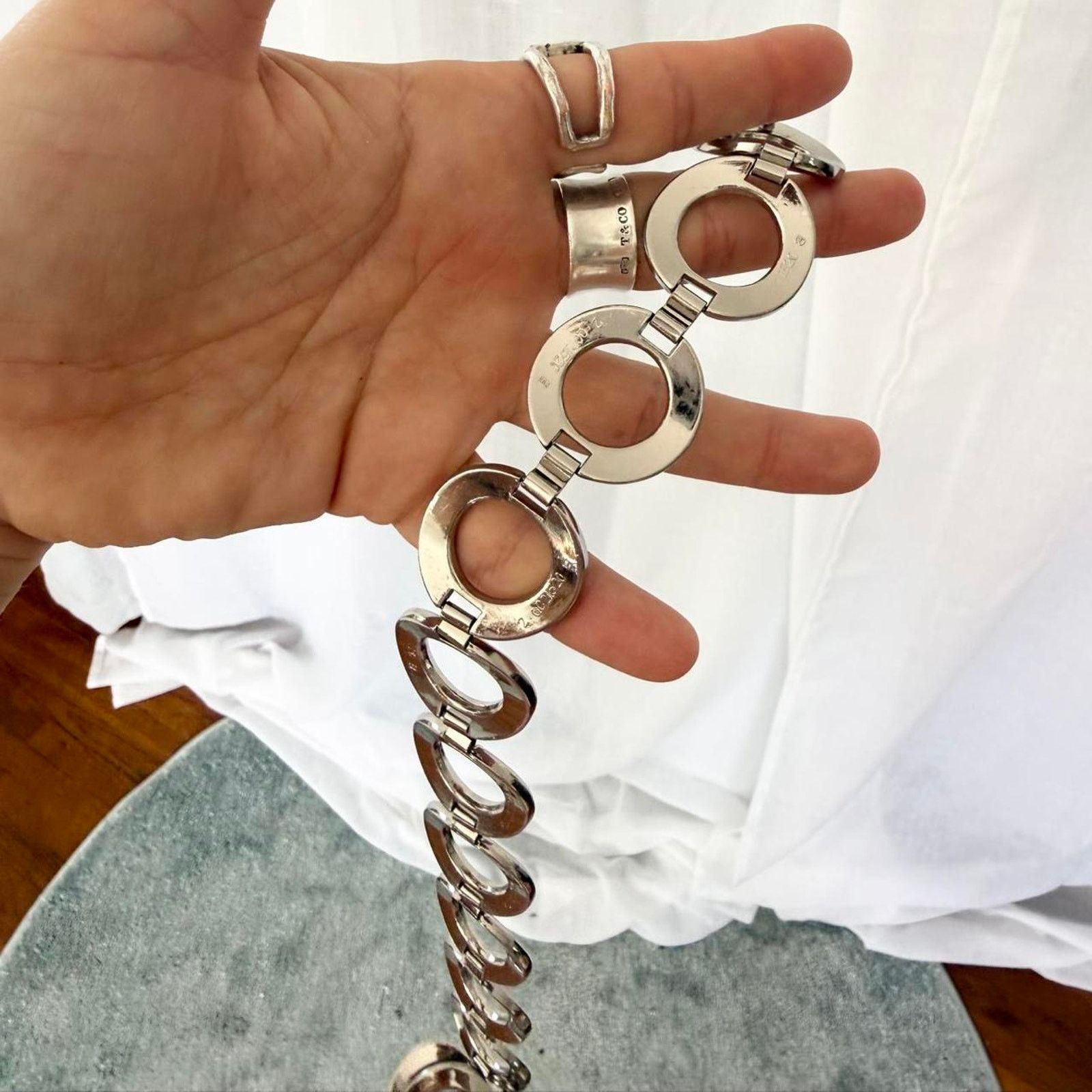 Calvin Klein ✦ Y2K Chunky Chain Belt Logo Ring Low Rise ✦Calvin Klein Size ONE SIZE - 4 Thumbnail