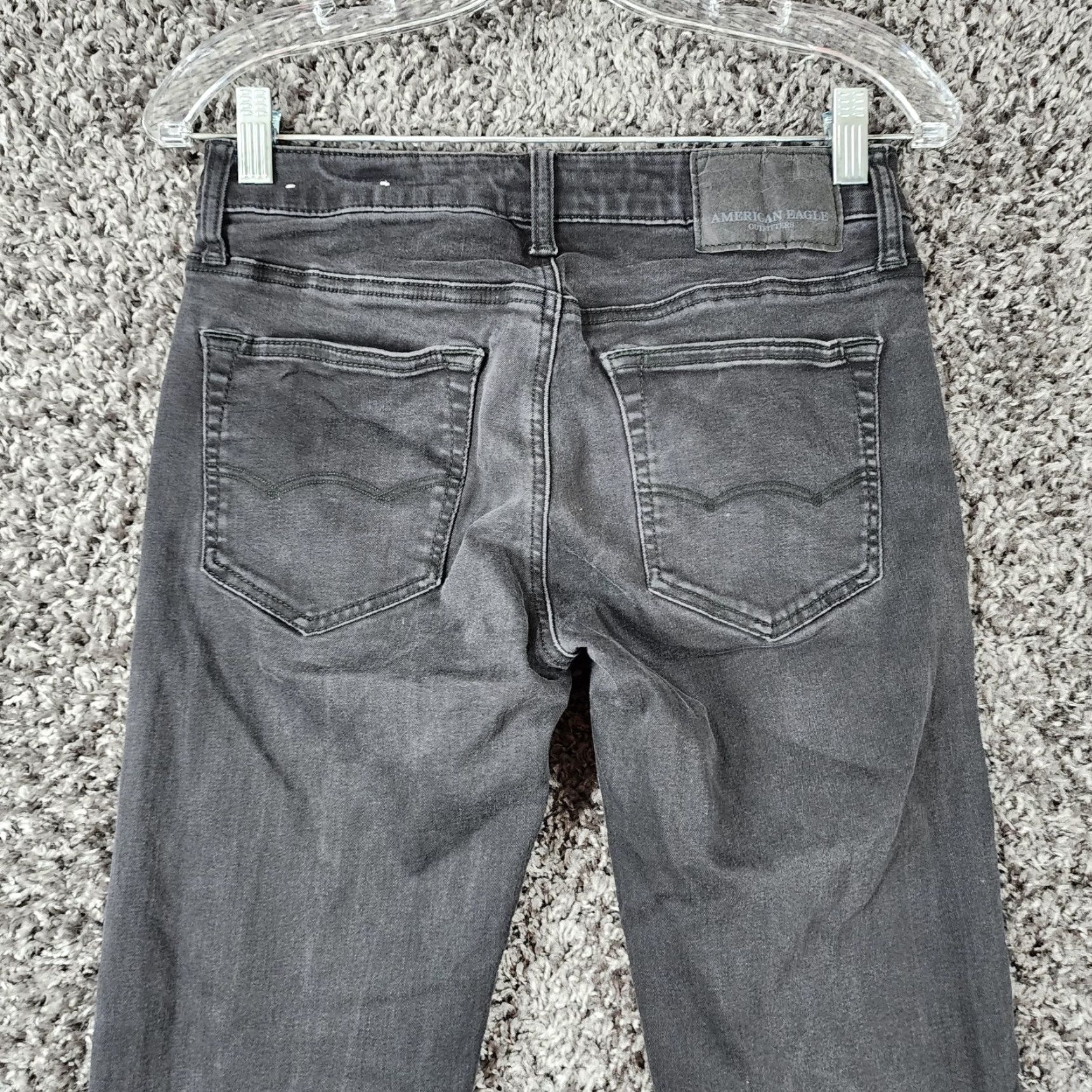 American Eagle Outfitters AMERICAN EAGLE Skinny Jeans Mens Black Regular 28x31 Size US 28 / EU 44 - 6 Thumbnail
