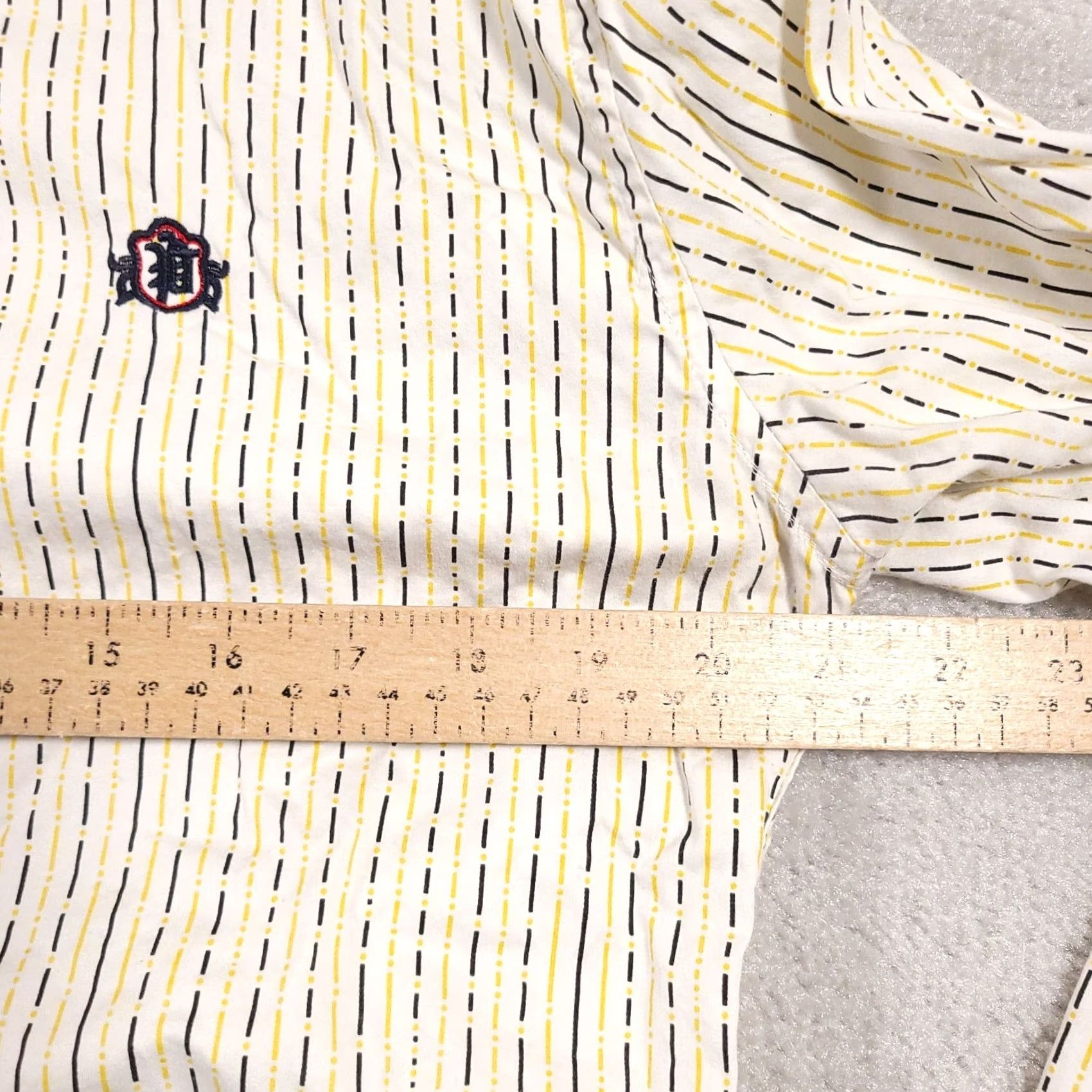 Vintage VINTAGE Levi Gardin Button Down Shirt Men Large Yellow Black Vertical Stripe Long Sleeve Size US L / EU 52-54 / 3 - 7 Thumbnail