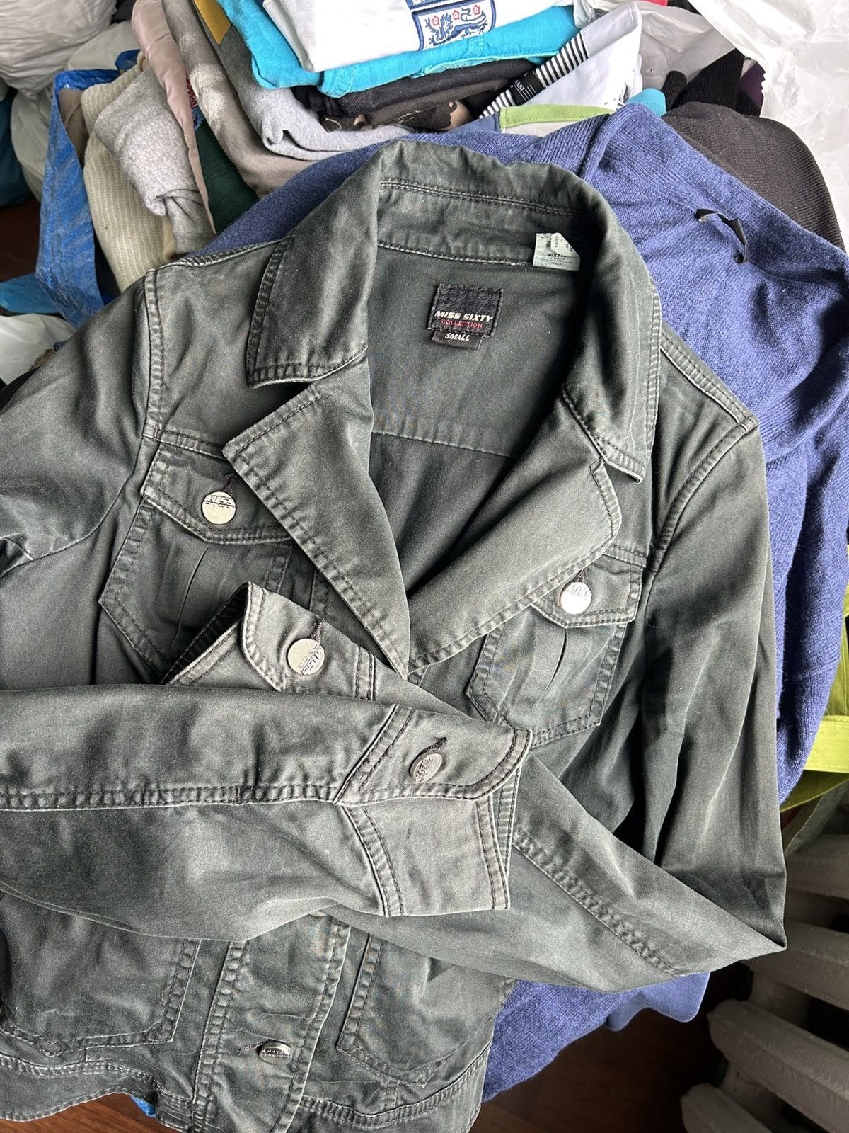 Miss Sixty Miss Sixty Faded Y2K Denim Jacket Avantgarde Style Size S Size S / US 4 / IT 40 - 8 Thumbnail