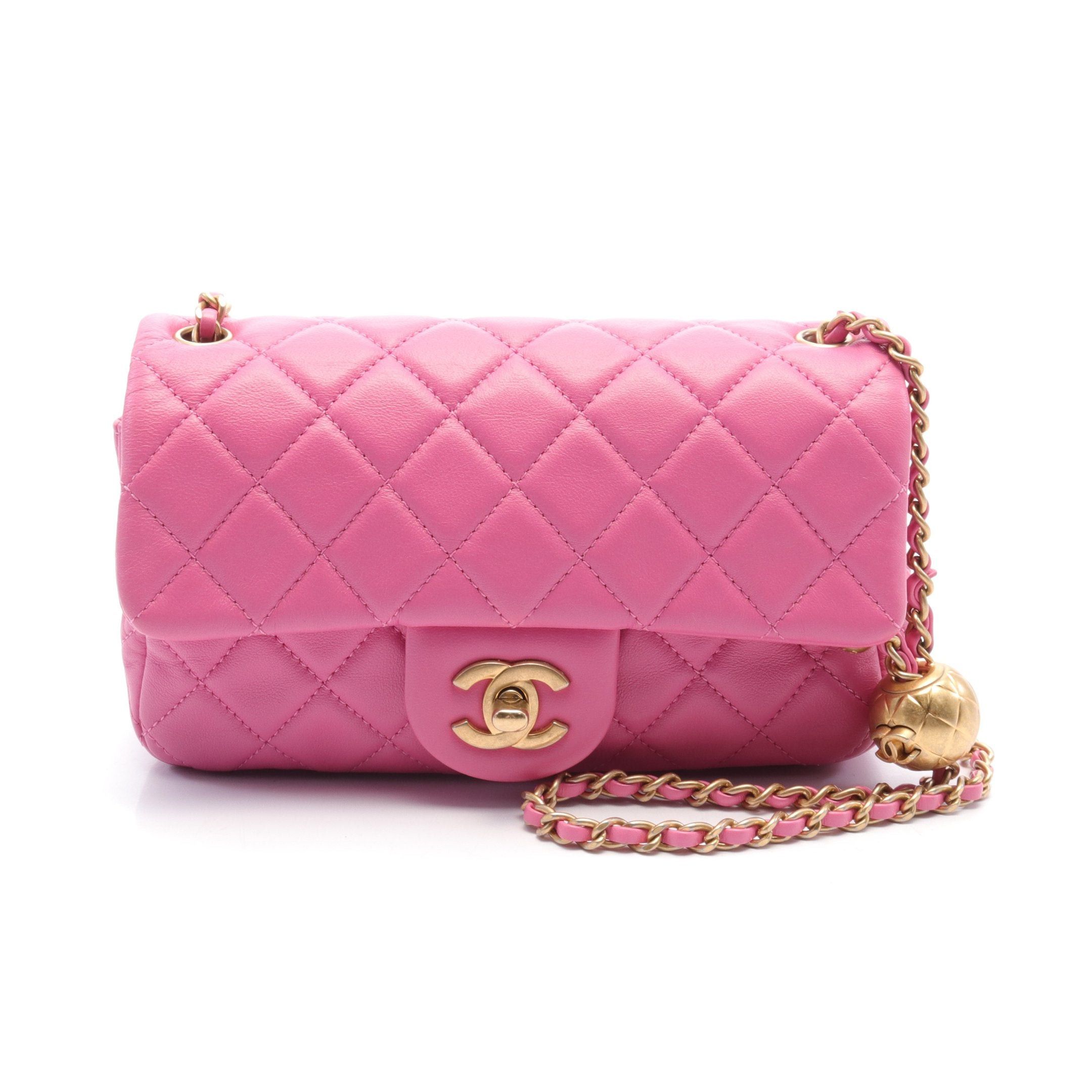Chanel Chanel Matelasse Mini Flap Bag Chain Shoulder Leather Pink Gold Hardware Size ONE SIZE - 1 Thumbnail