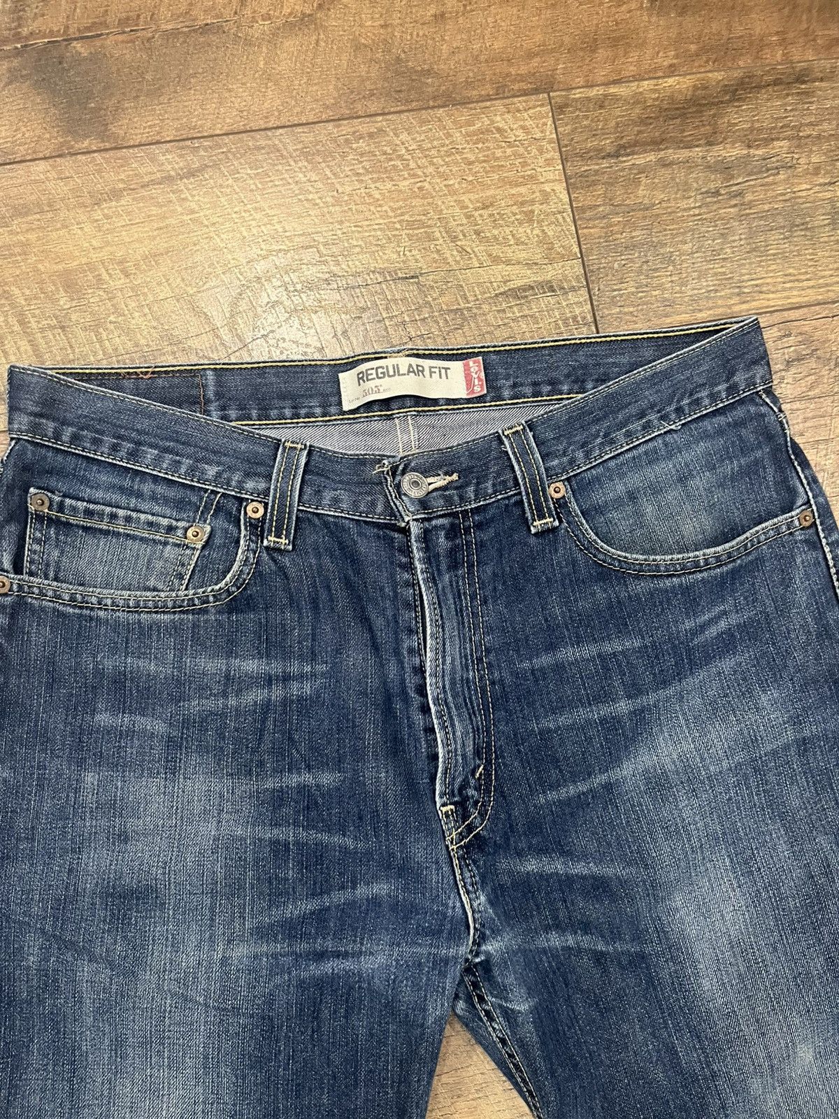 Levi's Vintage Y2k Levis 505 Blue Jeans Regular Fit - 33x30 Size US 33 - 4 Thumbnail