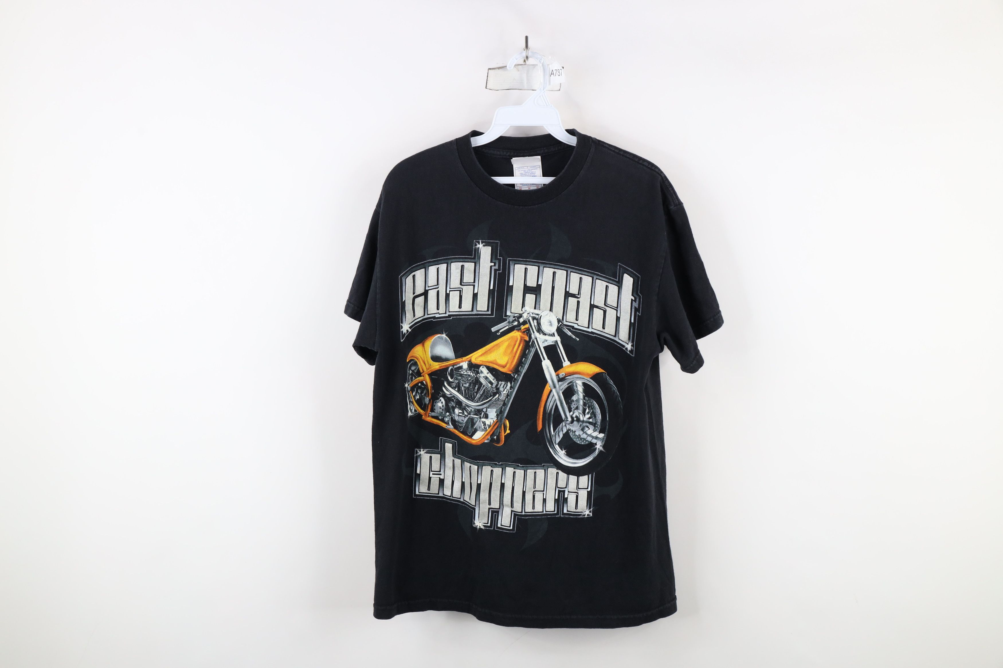 Vintage Vintage Y2K Spell Out East Coast Choppers Motorcycle T-Shirt Size US M / EU 48-50 / 2 - 1 Thumbnail