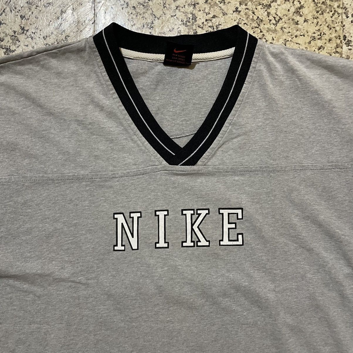 Nike Vintage 90s Nike Center Swoosh Football Jersey Tee Size US M / EU 48-50 / 2 - 3 Thumbnail