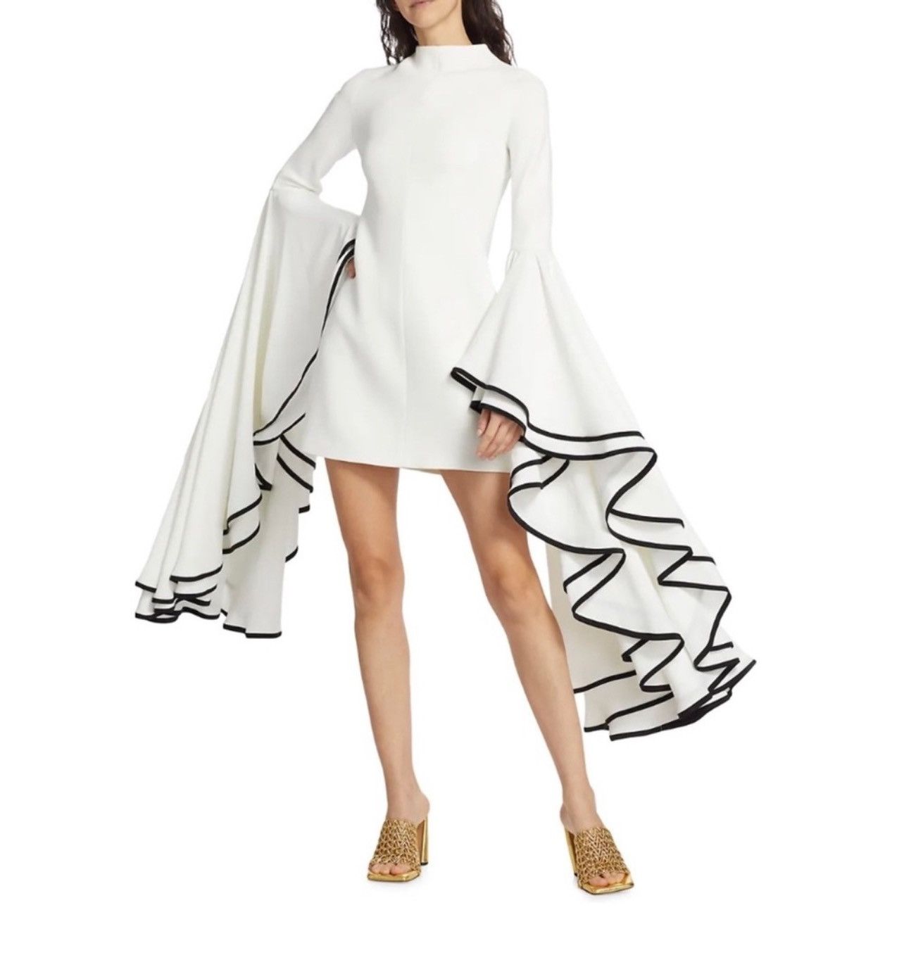 Proenza Schouler Proenza Schouler crepe ruffle sleeve dress size 2 Size XS / US 0-2 / IT 36-38 - 2 Thumbnail