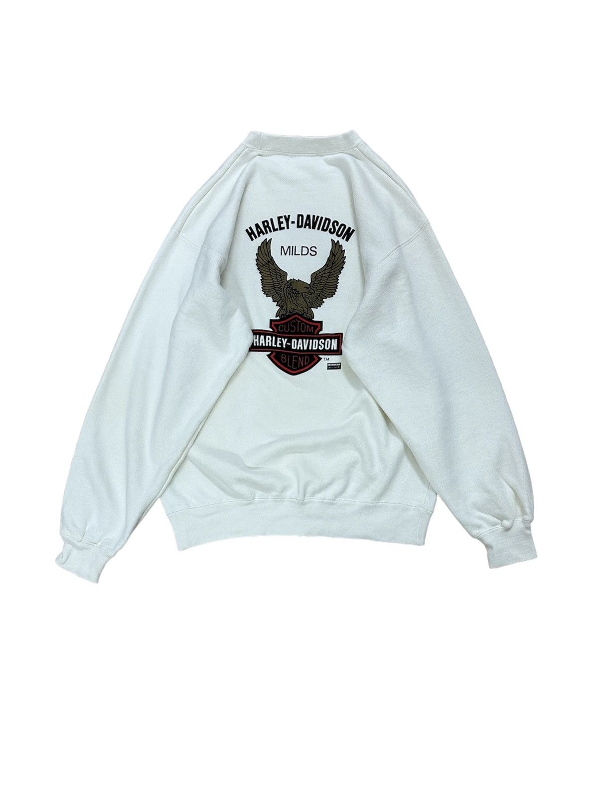 Beauty Beast × Harley Davidson × Vintage Rare Vintage Harley Davidson Milds Custom Blend Sweatshirt Size US M / EU 48-50 / 2 - 2 Thumbnail